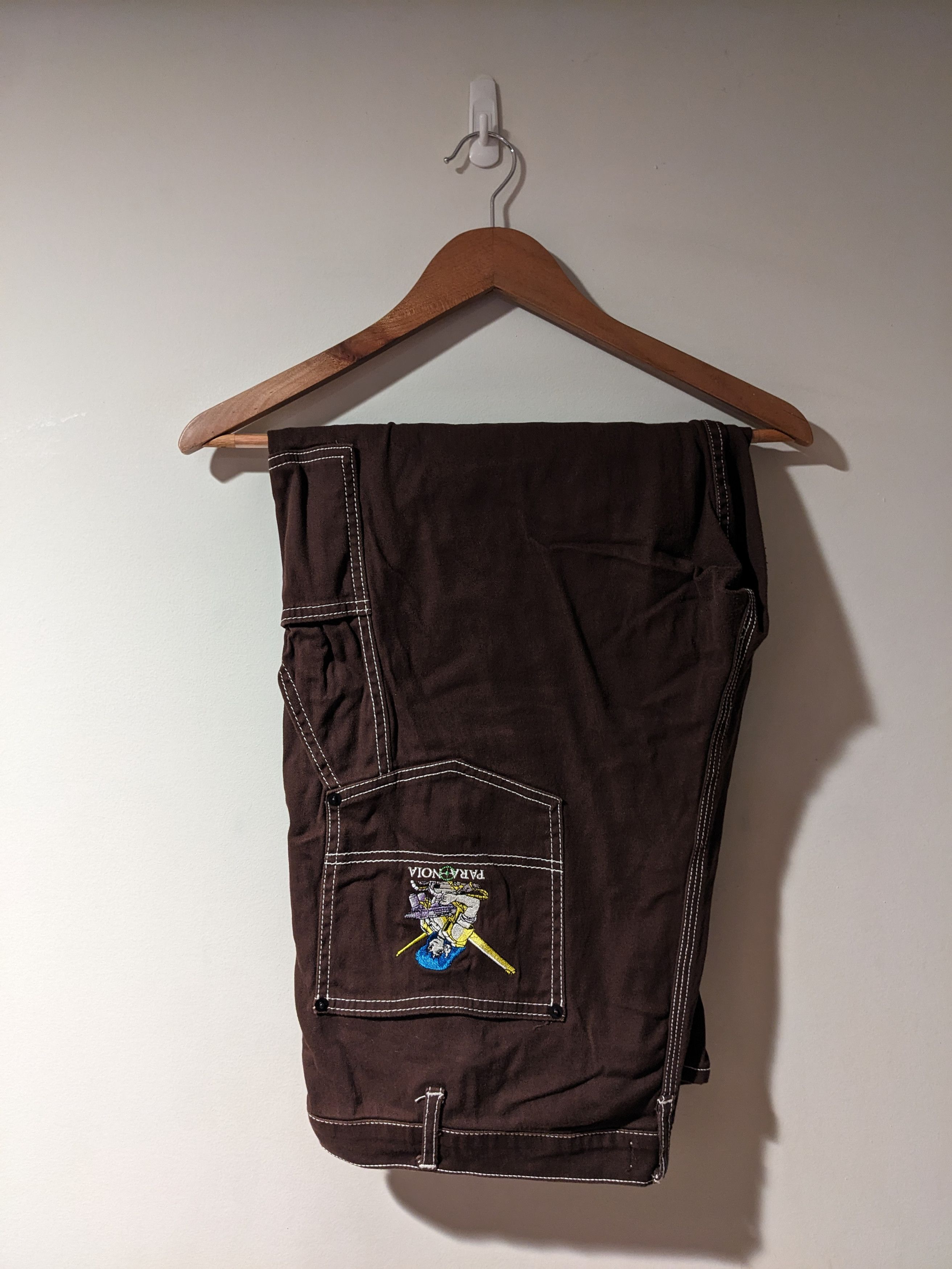 Vintage 90s Paranoia Anime Brown Size 38 Double Knee Pants