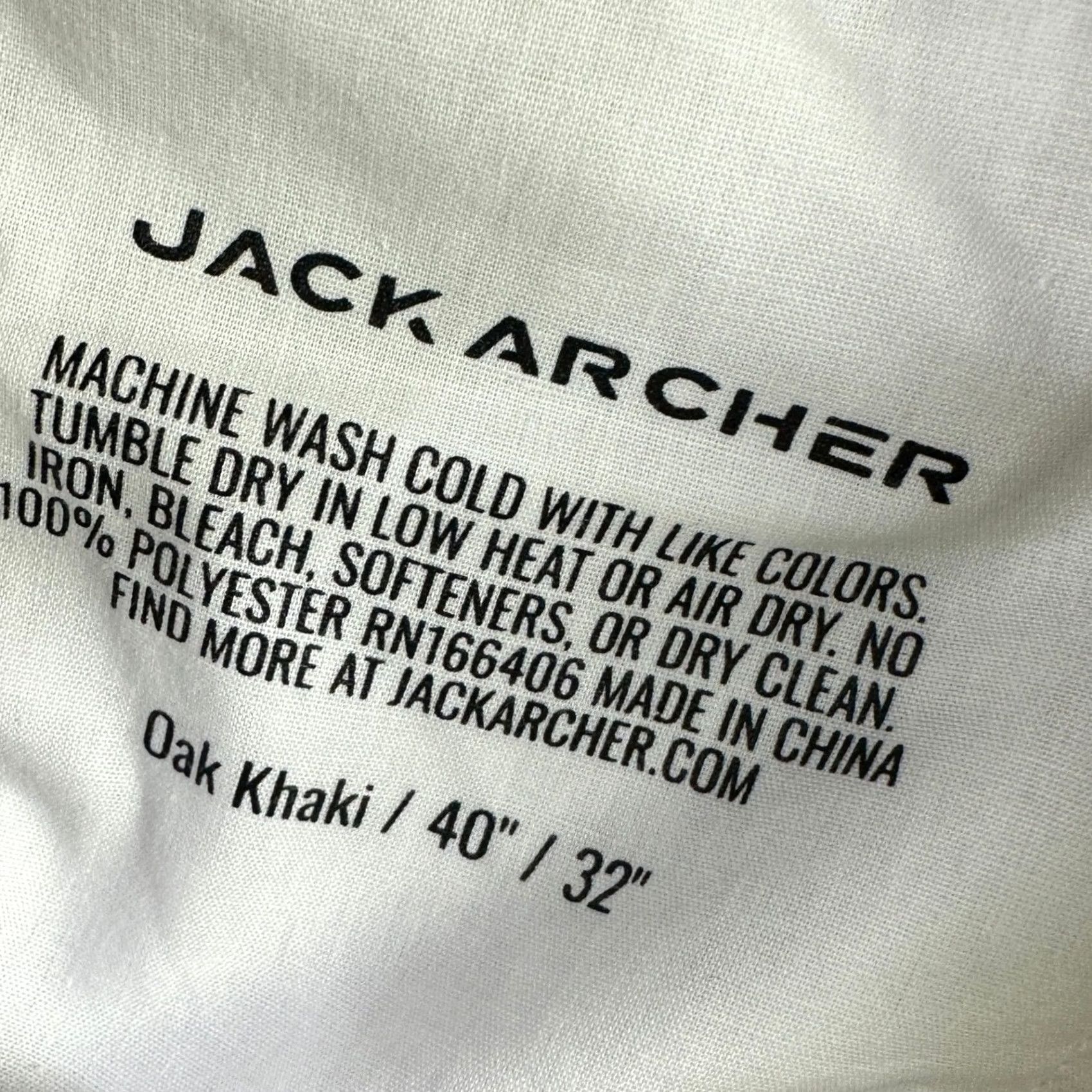 Vintage Jack Archer Mens Chino Pants 40X32 Beige Flat Front Straight Leg Comfort Pockets Casual Classic Size US 40 / EU 56 - 4 Thumbnail