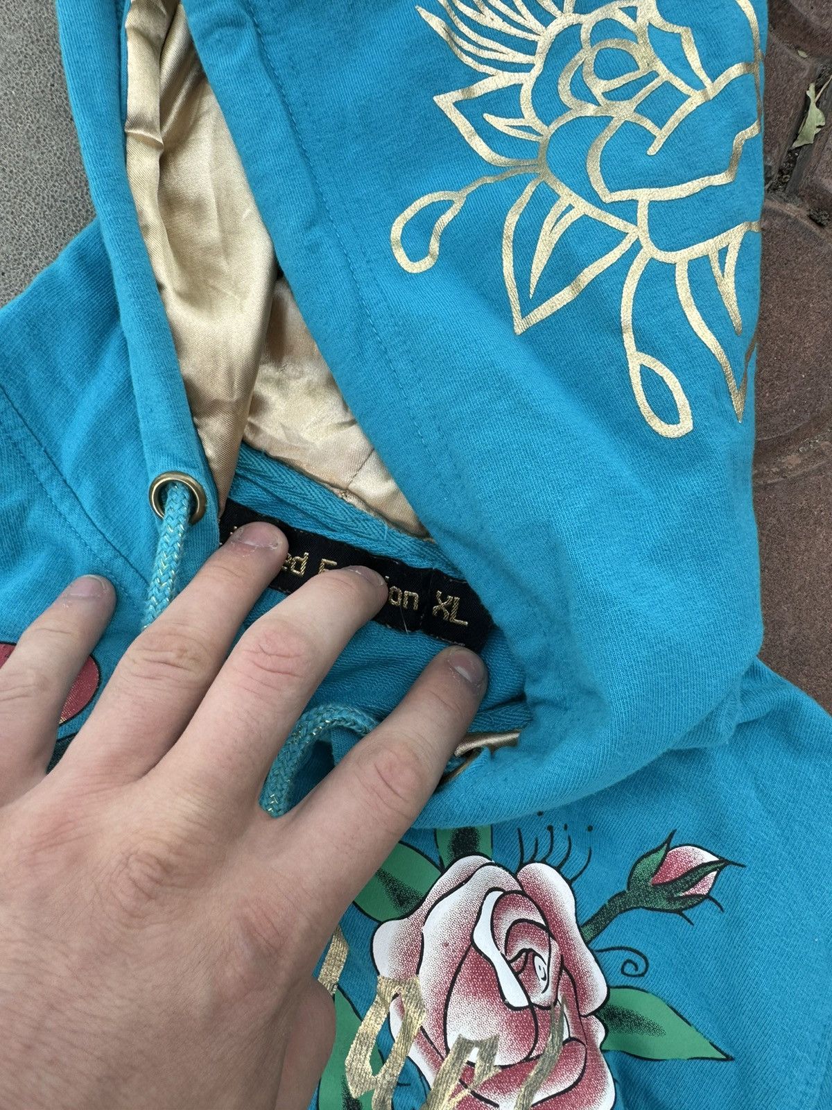 Ed Hardy × Vintage Vintage Ed Hardy Style Zip Hoodie Y2K Size M / US 6-8 / IT 42-44 - 4 Thumbnail