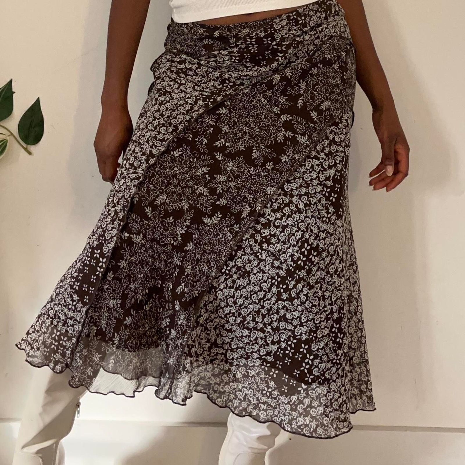 Other Earth tone ruffled skirt Size 32" / US 10 / IT 46 - 1 Thumbnail
