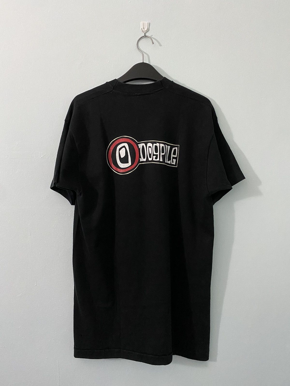 image of Skategang x Vintage Dogpile Vintage Skate Tee 90's in Black, Men's (Size Large)