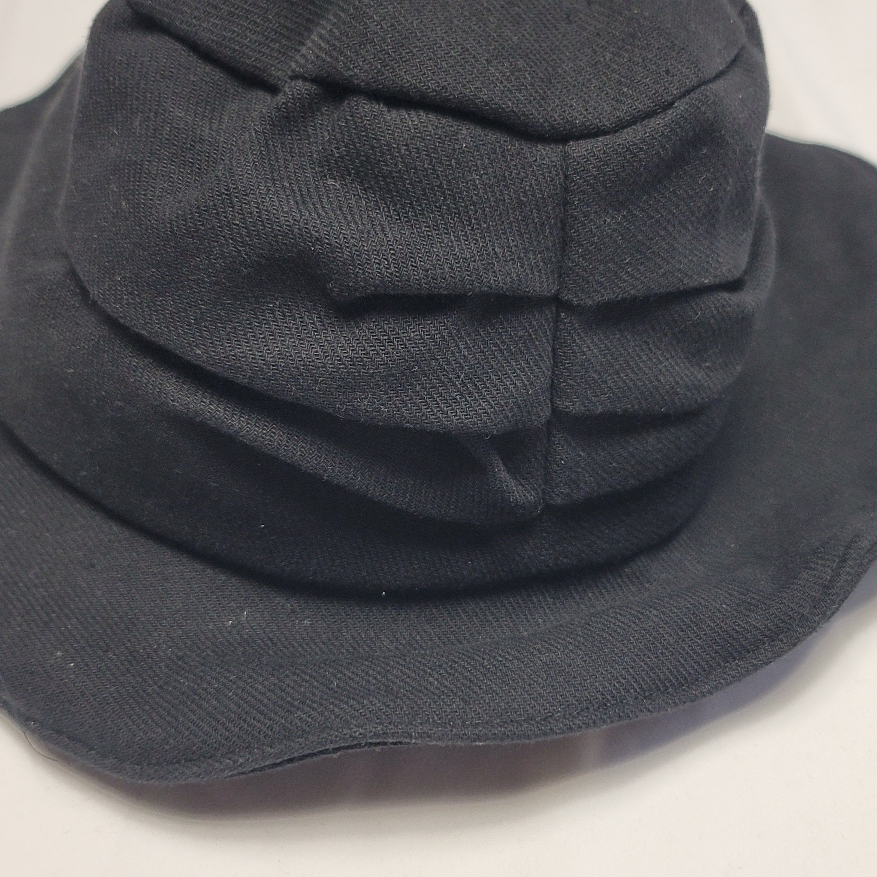 Japanese Brand Japanese Black Layered Bucket Hat with adjustable wired brim Size ONE SIZE - 7 Thumbnail