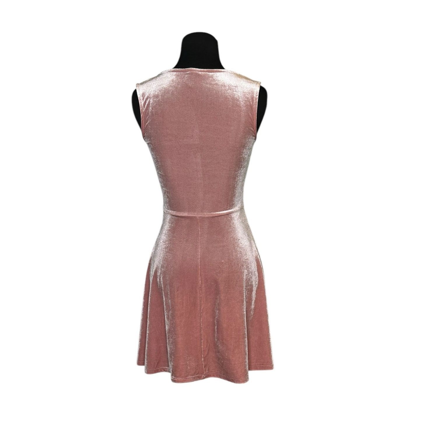 Forever 21 Forever 21 pink velvet fit and flare mini dress size Small Size S / US 4 / IT 40 - 2 Thumbnail