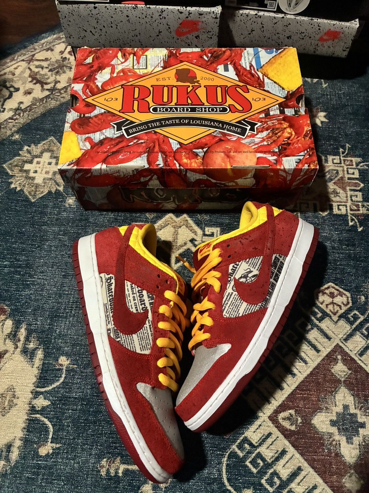 Nike SB Special Box Nike Sb Dunk Low Rukus Crawfish Size US 12 / EU 45 - 2 Thumbnail