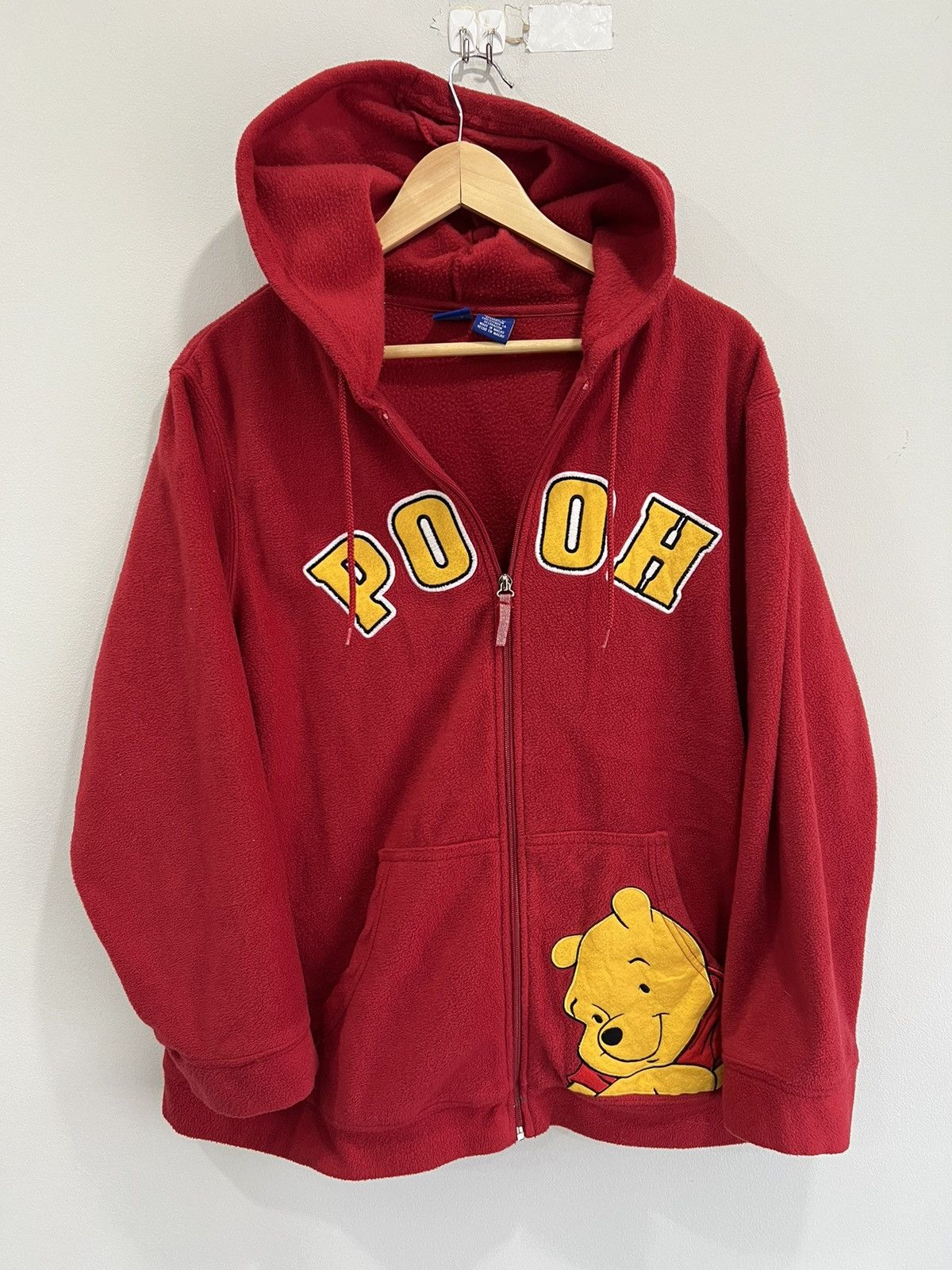 Vintage Vintage Womens Winnie The Pooh Y2K Fleece Sweater hoodie zip Size XL / US 12-14 / IT 48-50 - 1 Thumbnail