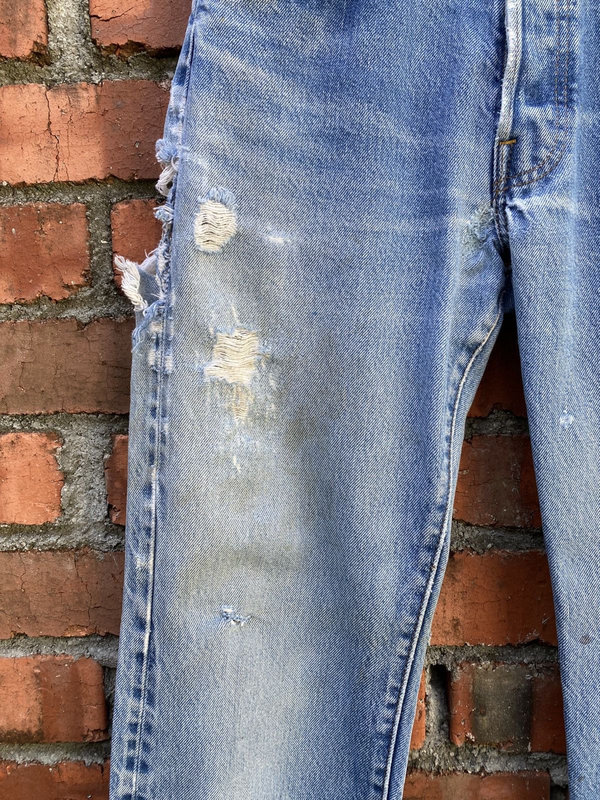 Levi's Vintage Clothing W28x30 Vintage levi's 501 redline ripped distressed USA Size US 28 / EU 44 - 4 Thumbnail