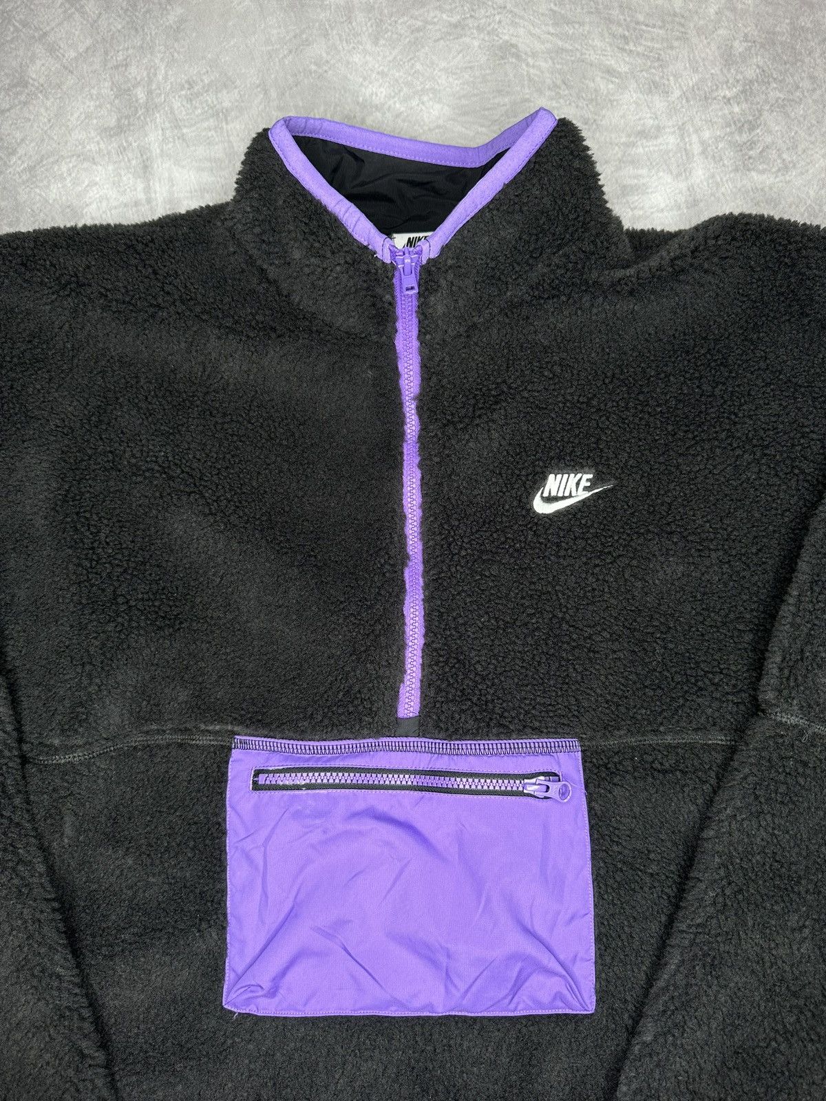 Jordan Brand × Nike Nike Fleece Anorak Men’s Zip Pullover Jacket Purple Size US M / EU 48-50 / 2 - 4 Thumbnail