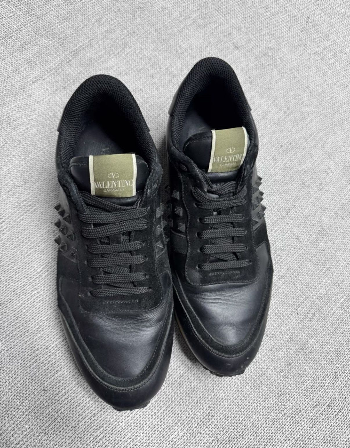 Valentino Valentino Black Studded Platform Sneakers Fair condition K37 Size US 9.5 / EU 42-43 - 1 Thumbnail