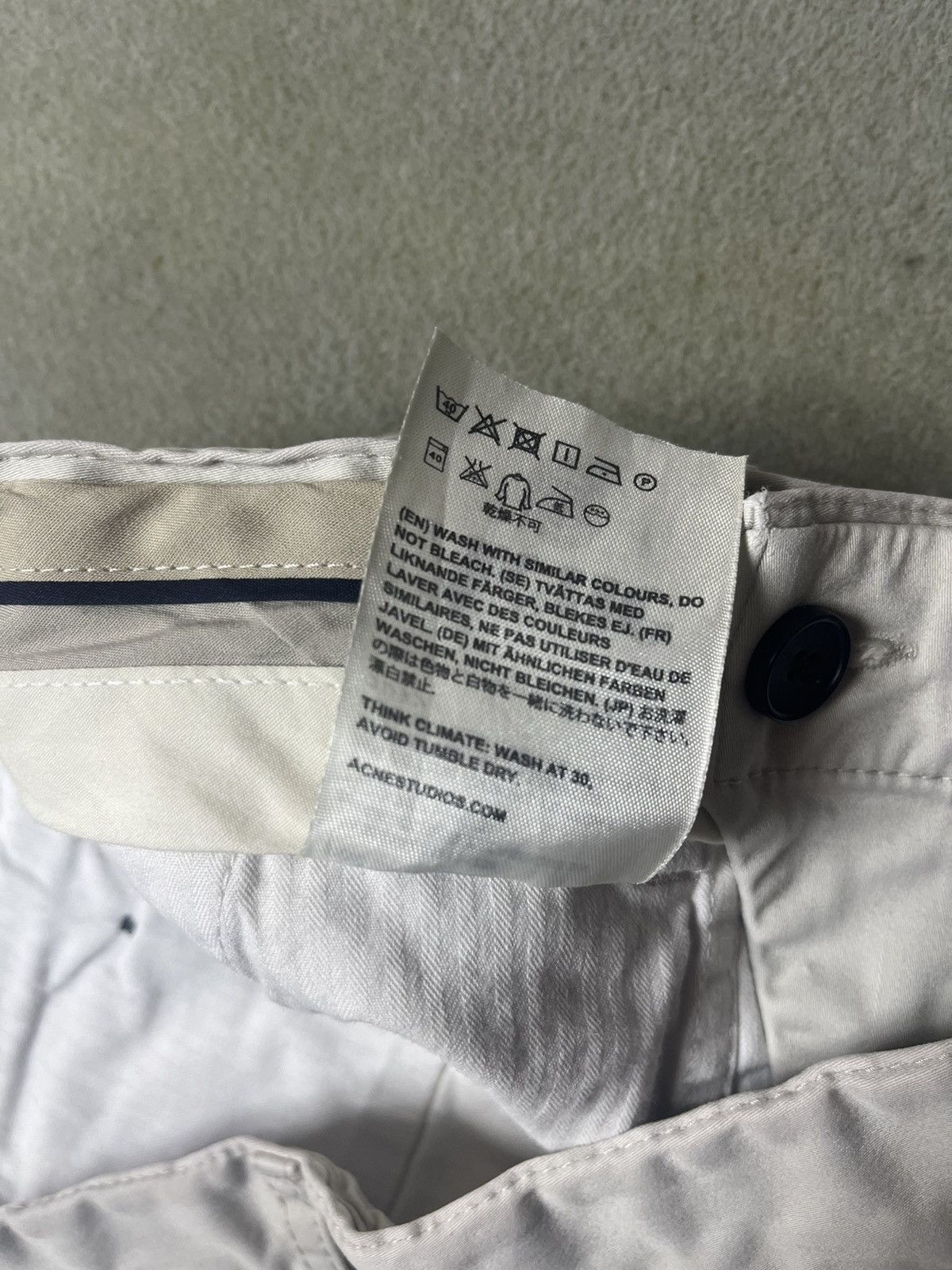 Acne Studios Khaki Tan Slim Fit Chino Patns Size US 30 / EU 46 - 9 Thumbnail