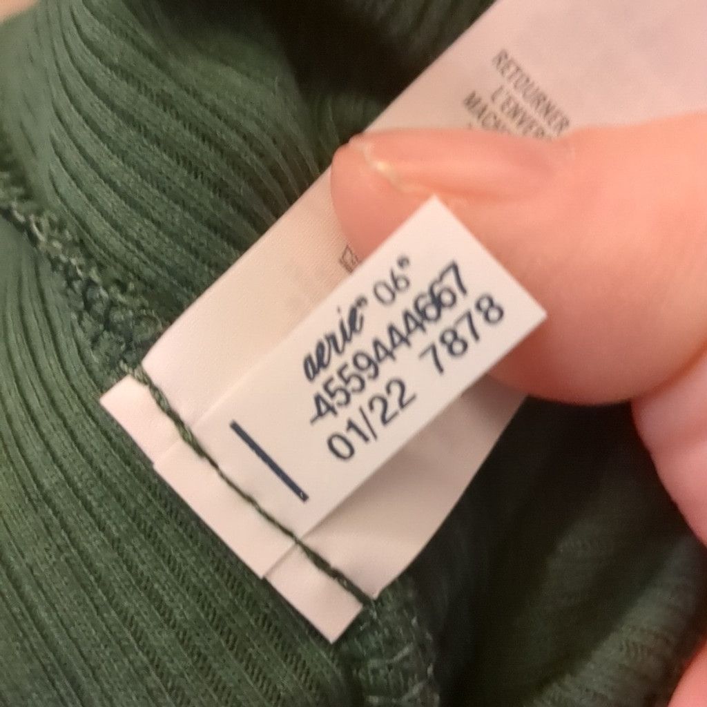 Other Aerie green ribbed ho rise flare pants size large Size 32" / US 10 / IT 46 - 7 Thumbnail