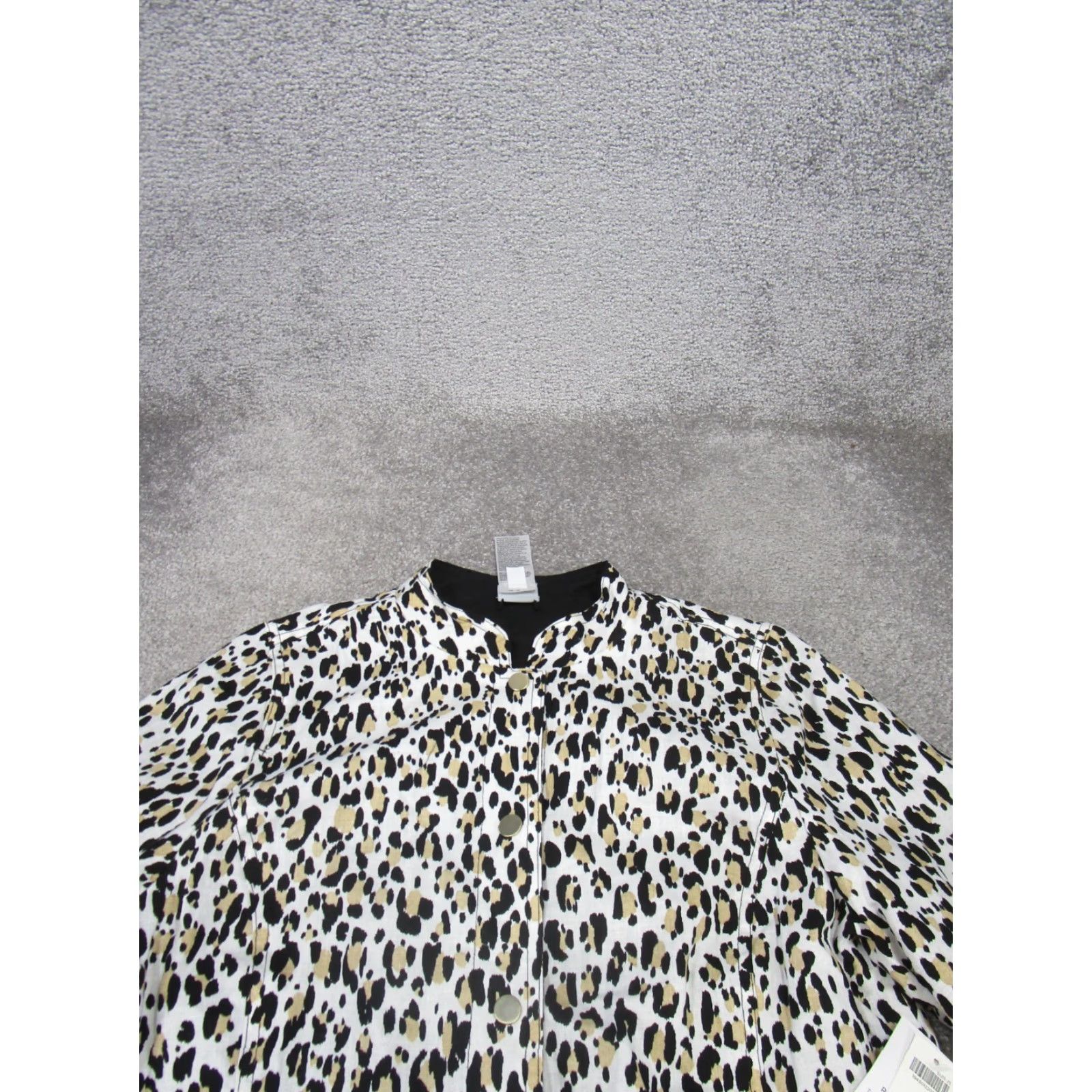 Vintage VINTAGE Chico'S Jacket Womens Medium White Animal Print Coton NEW Size M / US 6-8 / IT 42-44 - 2 Thumbnail