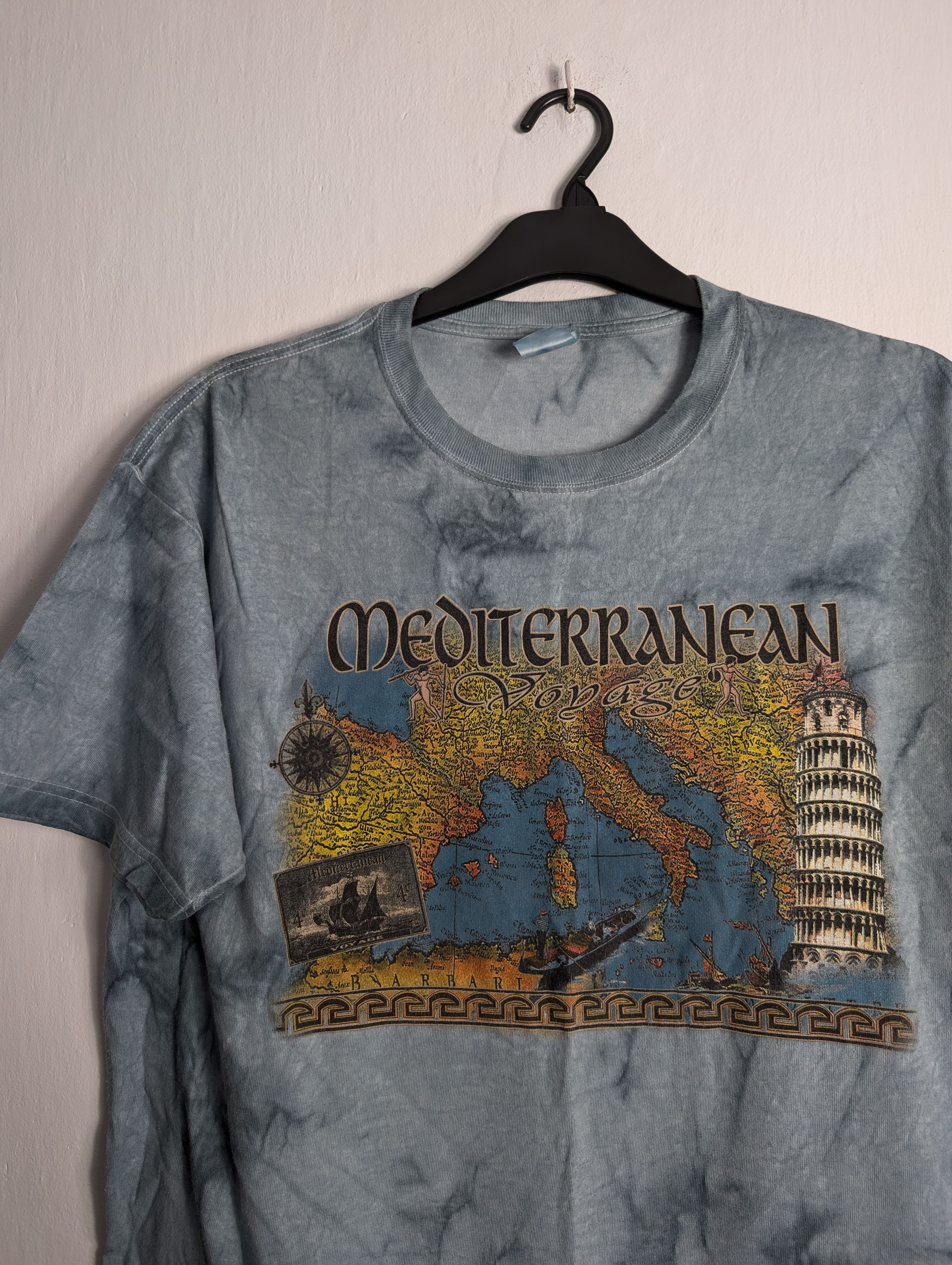 Vintage Vintage Tie-dye Mediterranean Graphic T-shirt y2k 00s Size US XL / EU 56 / 4 - 2 Thumbnail