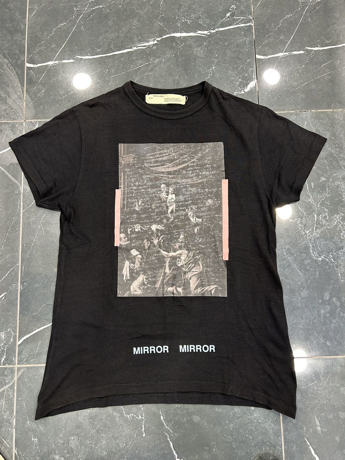 Image of Off White Off-White Caravaggio Cross T-Shirt in Black, Men's (Size XS)