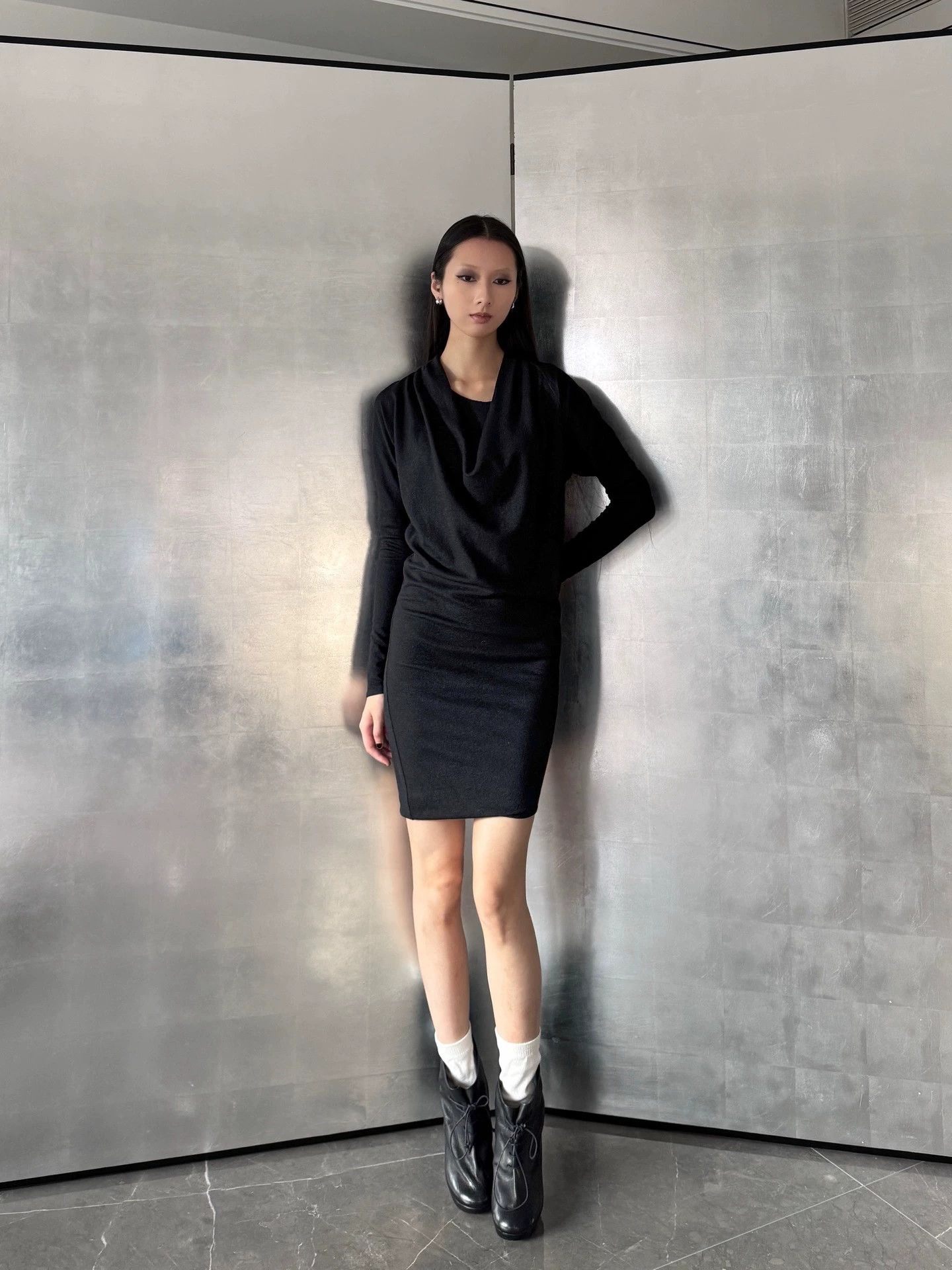 Helmut Lang Helmut Lang Vintage Wool Turtleneck Batwing Dress Size P Size M / US 6-8 / IT 42-44 - 5 Thumbnail