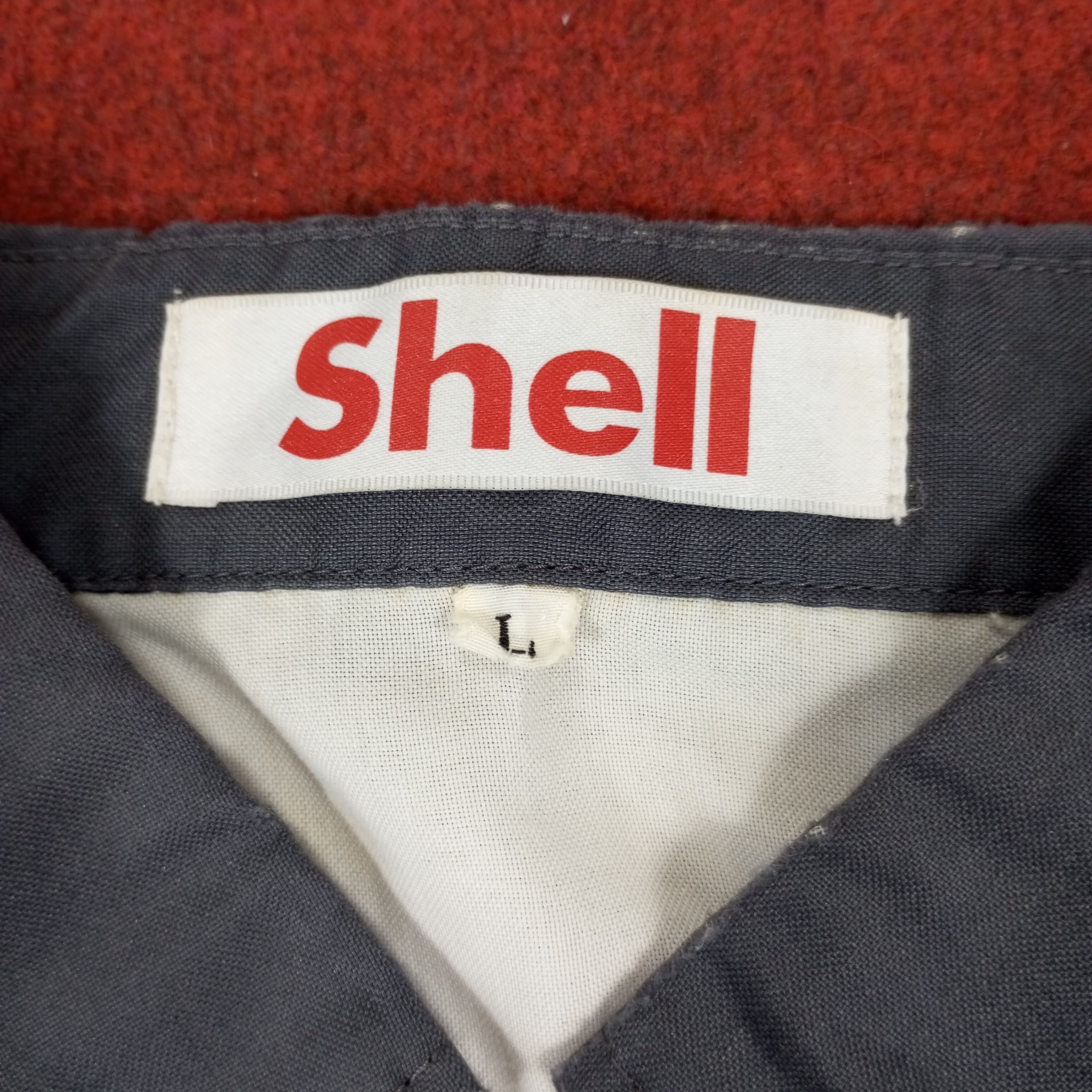 Vintage Shell Logo Design Workwear Working Shirt Size US L / EU 52-54 / 3 - 6 Thumbnail