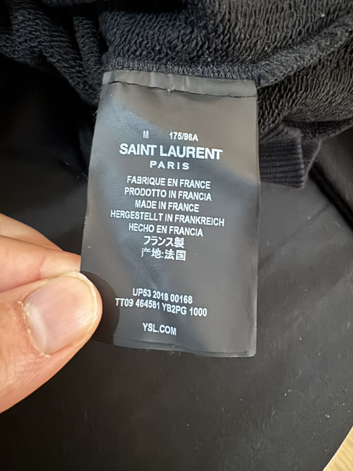 Saint Laurent Paris Saint Laurent Black Logo Hoodie Size US M / EU 48-50 / 2 - 6 Thumbnail