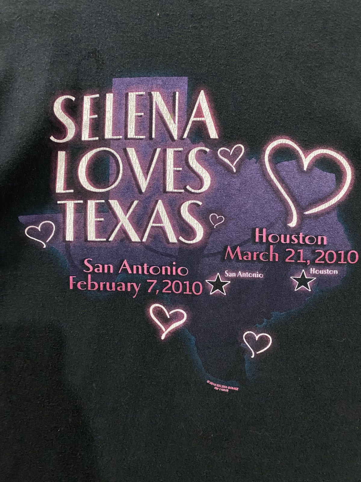 Rap Tees SELENA GOMEZ TOUR 2010 Size US S / EU 44-46 / 1 - 4 Thumbnail