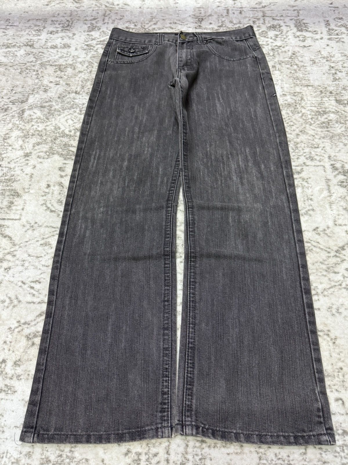 Japanese Brand Japanese Brand Red Ape Embroidery Gothic Wings Flare Jeans Size US 30 / EU 46 - 2 Thumbnail