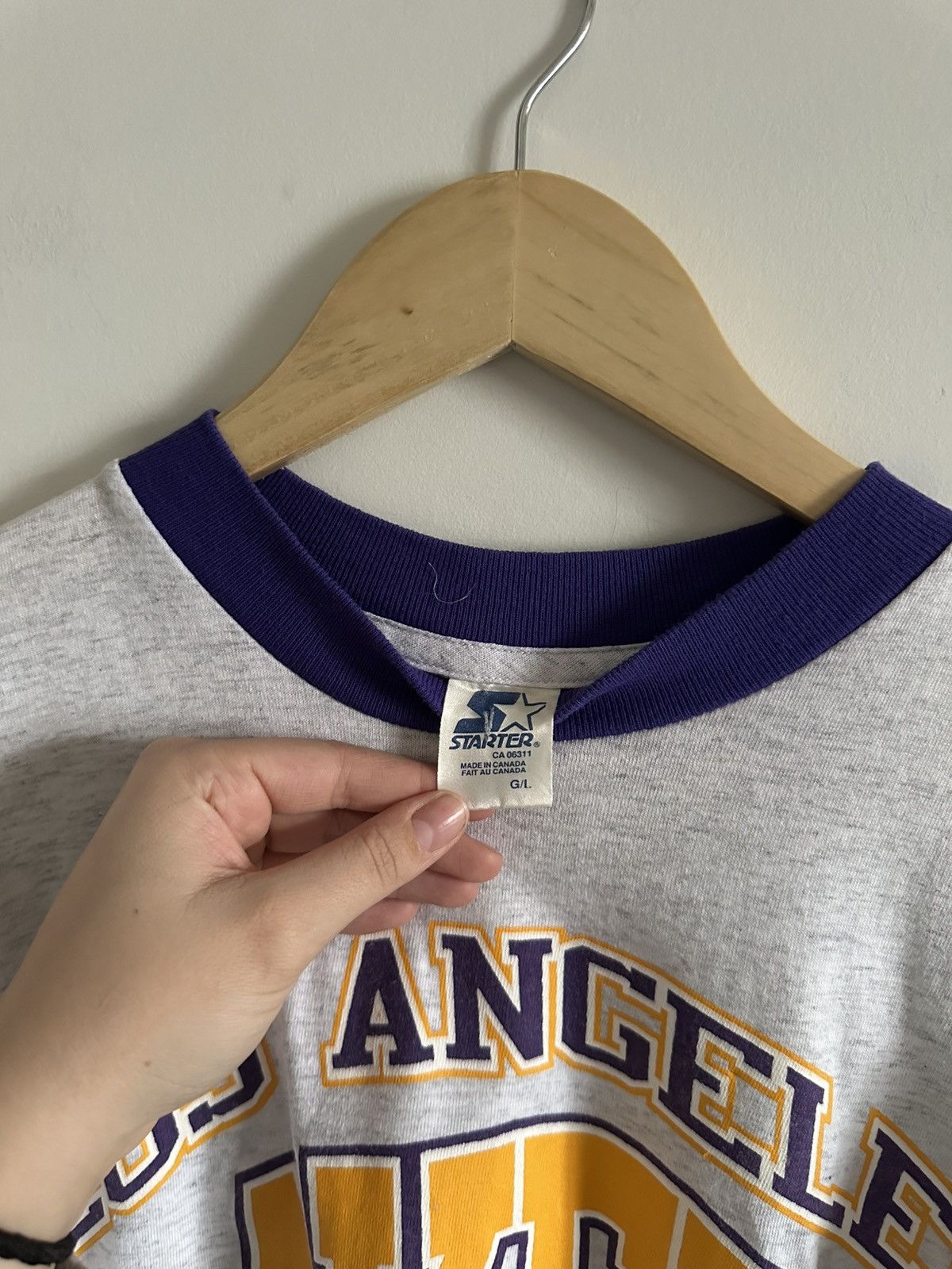 NBA × Starter × Vintage NBA Vintage Los Angeles Lakers Starter Tee Size US L / EU 52-54 / 3 - 6 Thumbnail