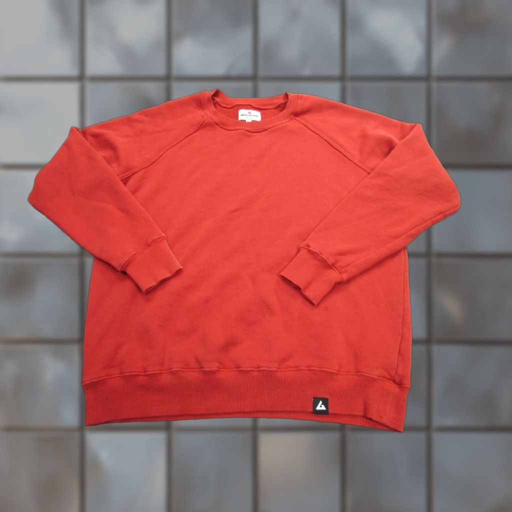 Vintage American Giant Sweatshirt Women XL Red Rust Raglan Crewneck Pullover Cotton Womens Size XL / US 12-14 / IT 48-50 - 1 Thumbnail