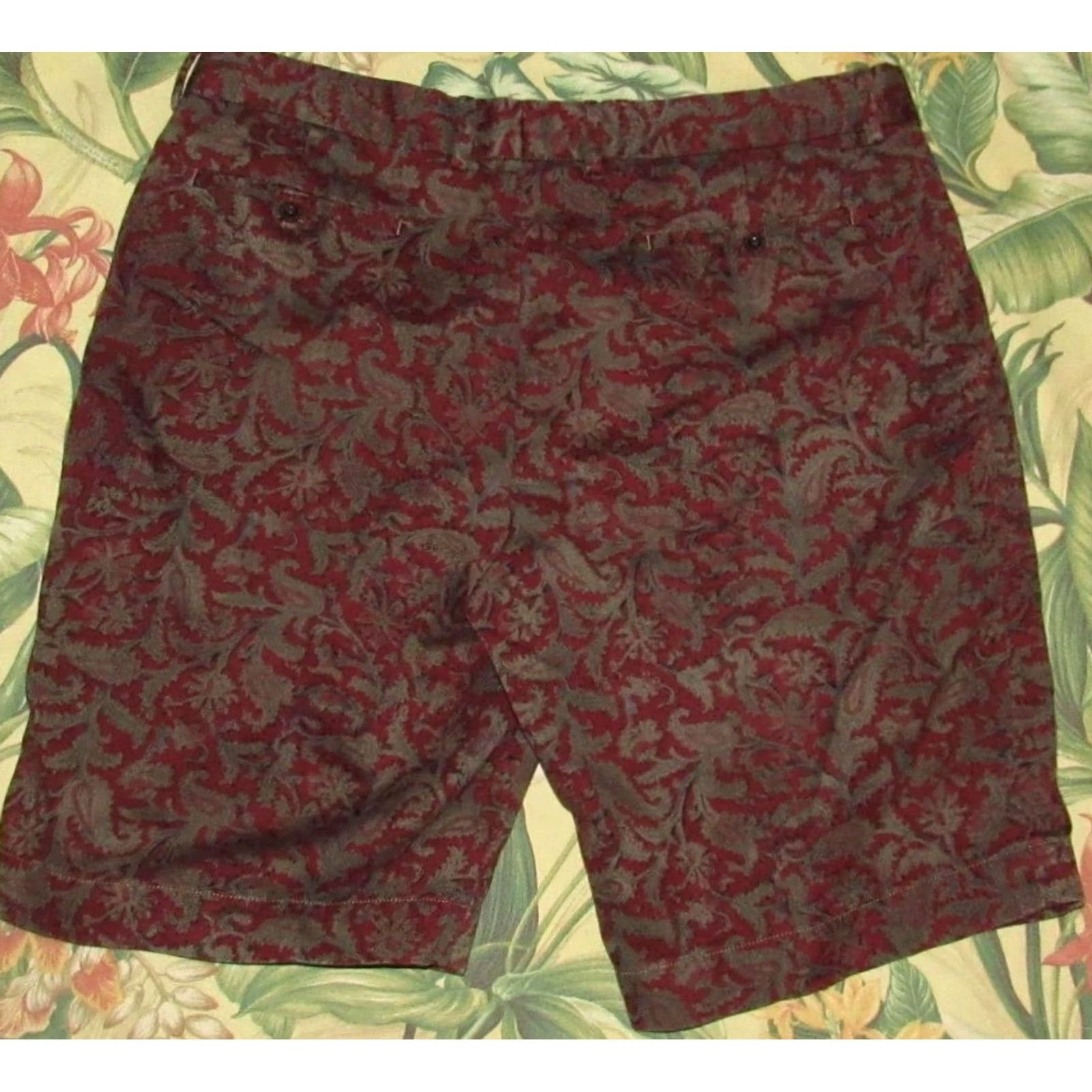 Ralph Lauren Vtg Polo Ralph Lauren Y2K Paisley 11" Chino Shorts 36 Mens Color Multicolor 36 Short, 11" Inseam, Waist 36 Size US M / EU 48-50 / 2 - 3 Thumbnail