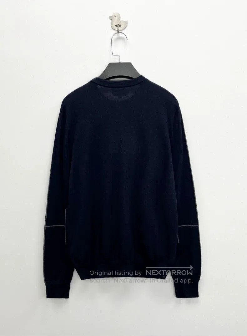 Hermes Hermes Navy Blue, Arm Big Logo Cashmere Knit Top Size S / US 4 / IT 40 - 2 Thumbnail