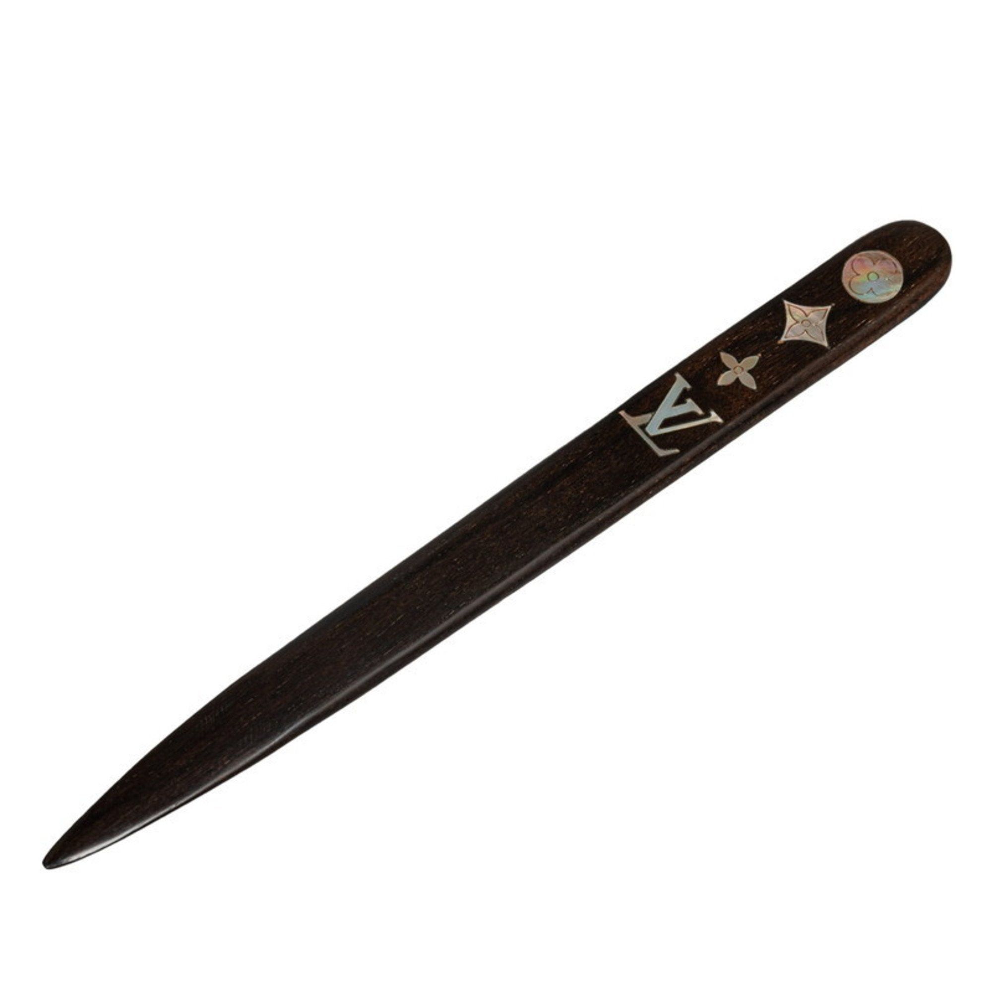 image of Louis Vuitton Monogram Paper Knife Brown Wood Women's