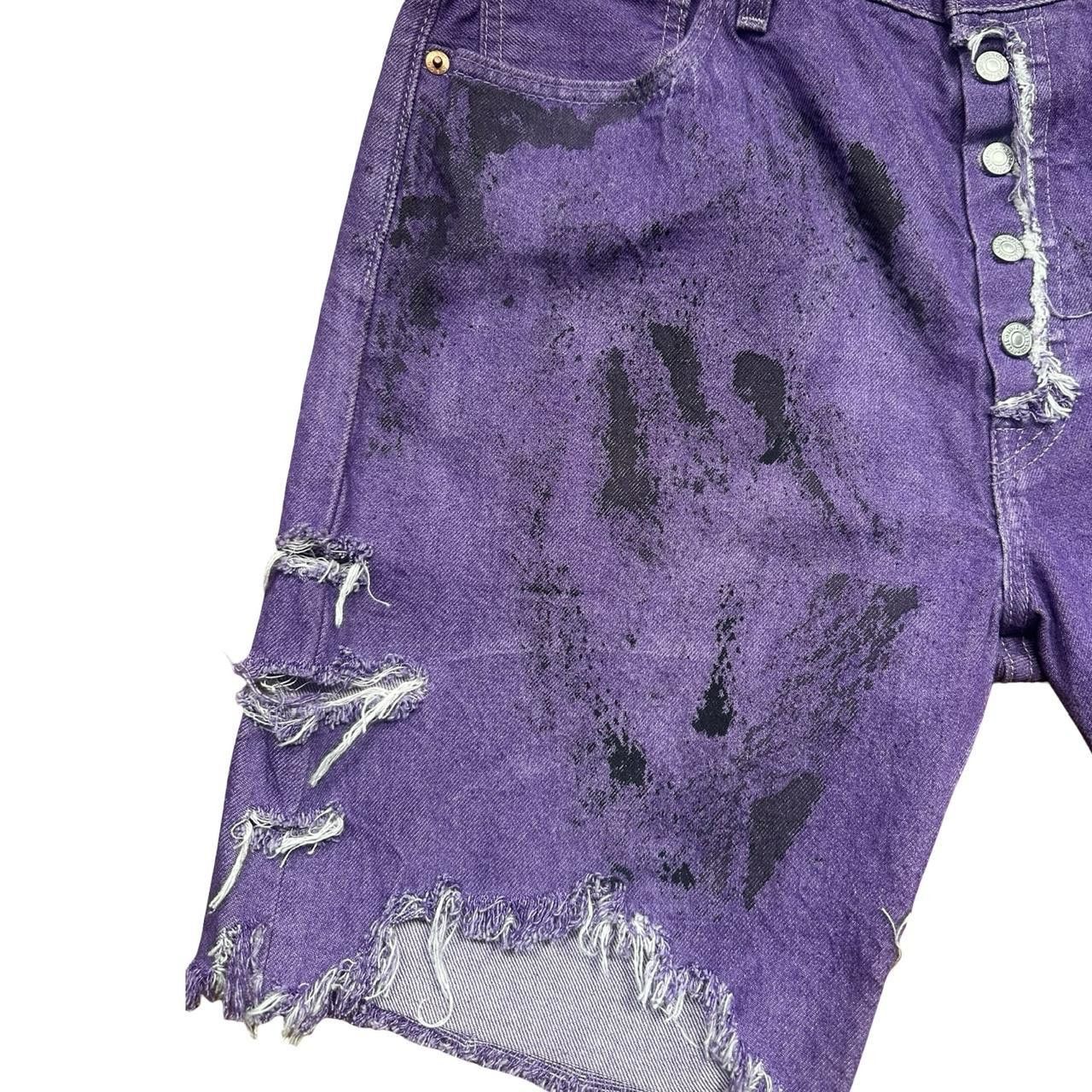 Levi's ASTROBOI* Levis Purple & Black Snake Print Denim Shorts _ 34 Size US 34 / EU 50 - 5 Thumbnail