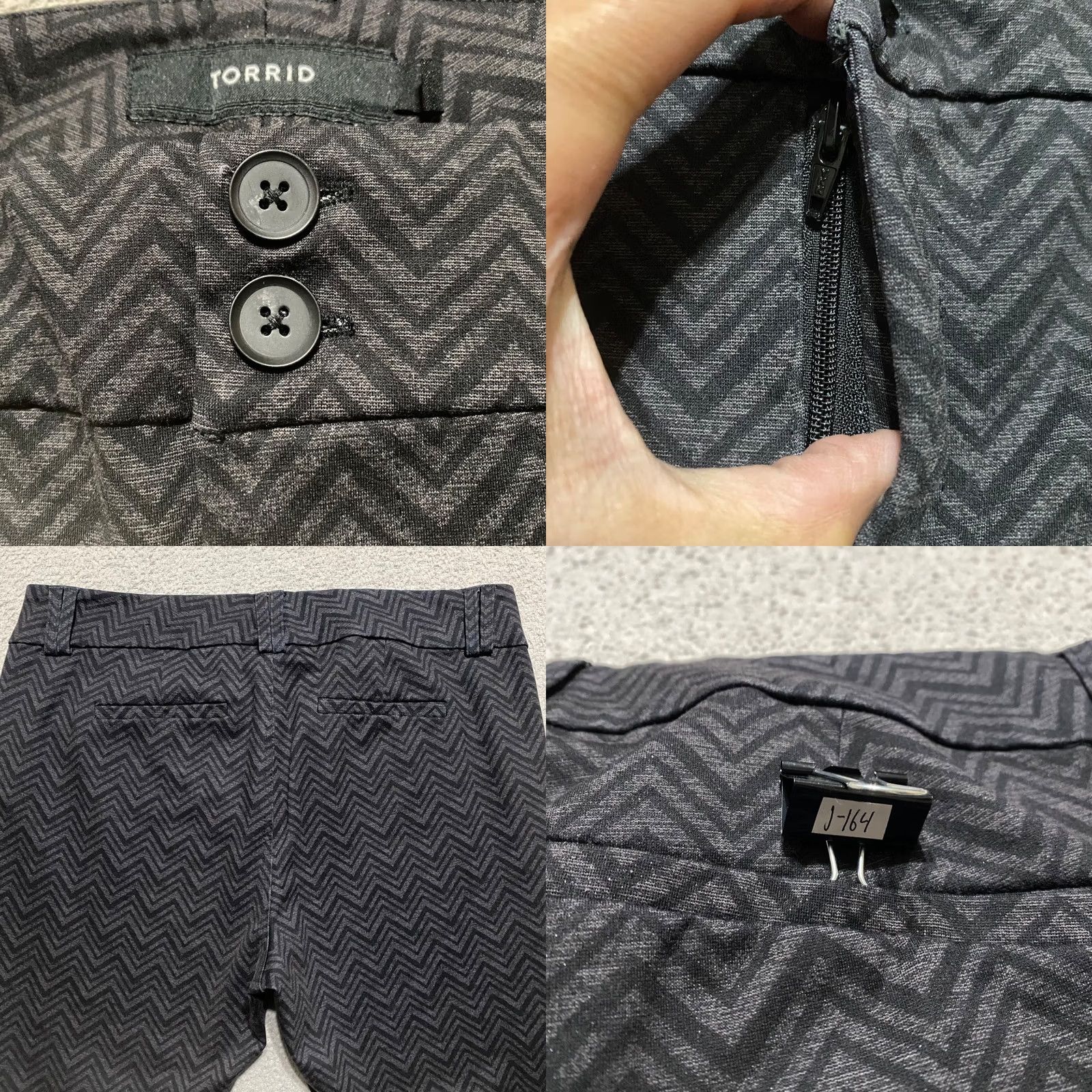 Torrid Torrid Womens Pants Gray Striped Ankle Trouser Business Casual Size 18 Plus Size 40" / US 18 - 8 Thumbnail