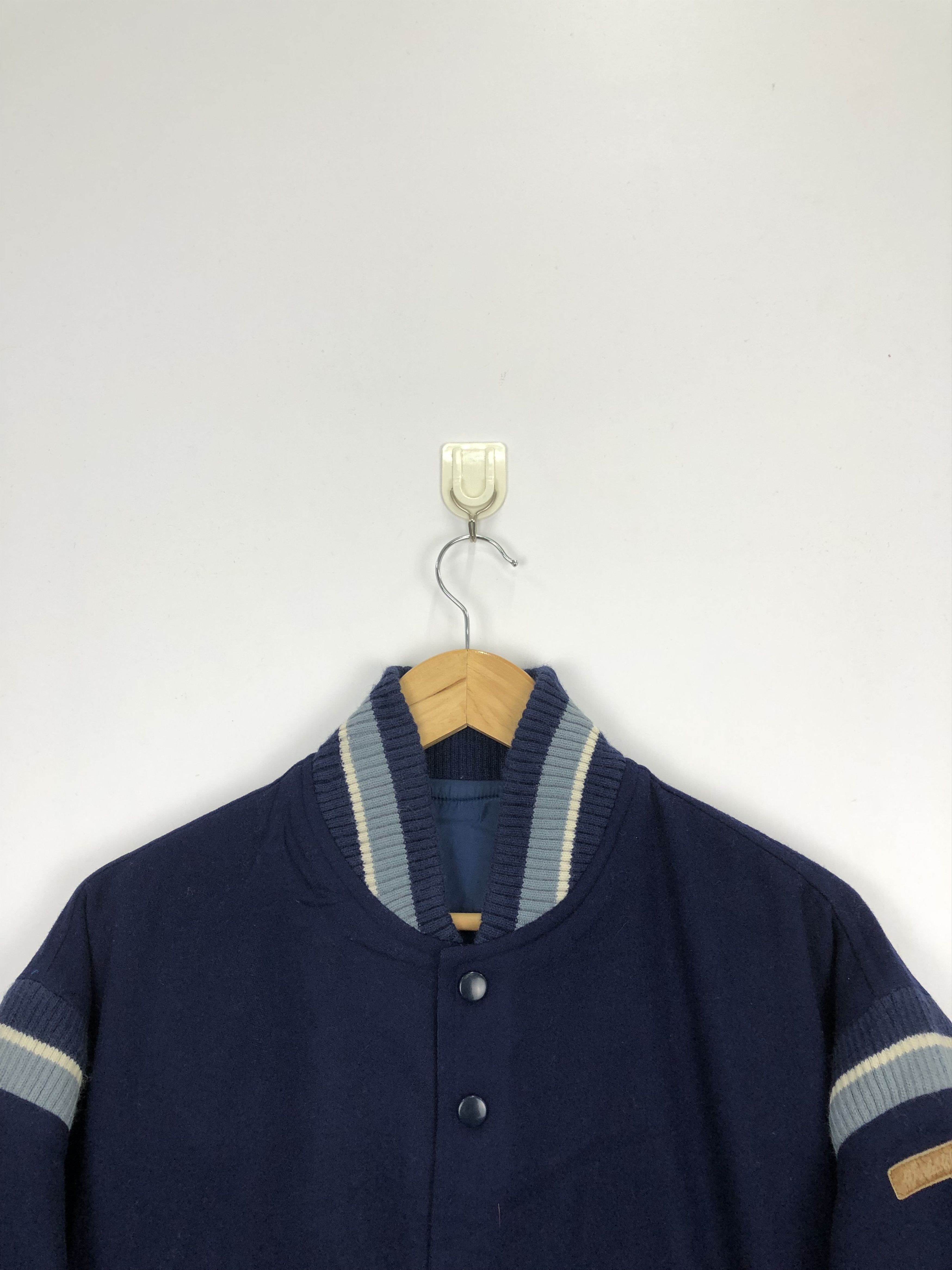 Vintage Vintage 80s Japanese Varsity Jacket Wool V0328 Size US M / EU 48-50 / 2 - 2 Thumbnail