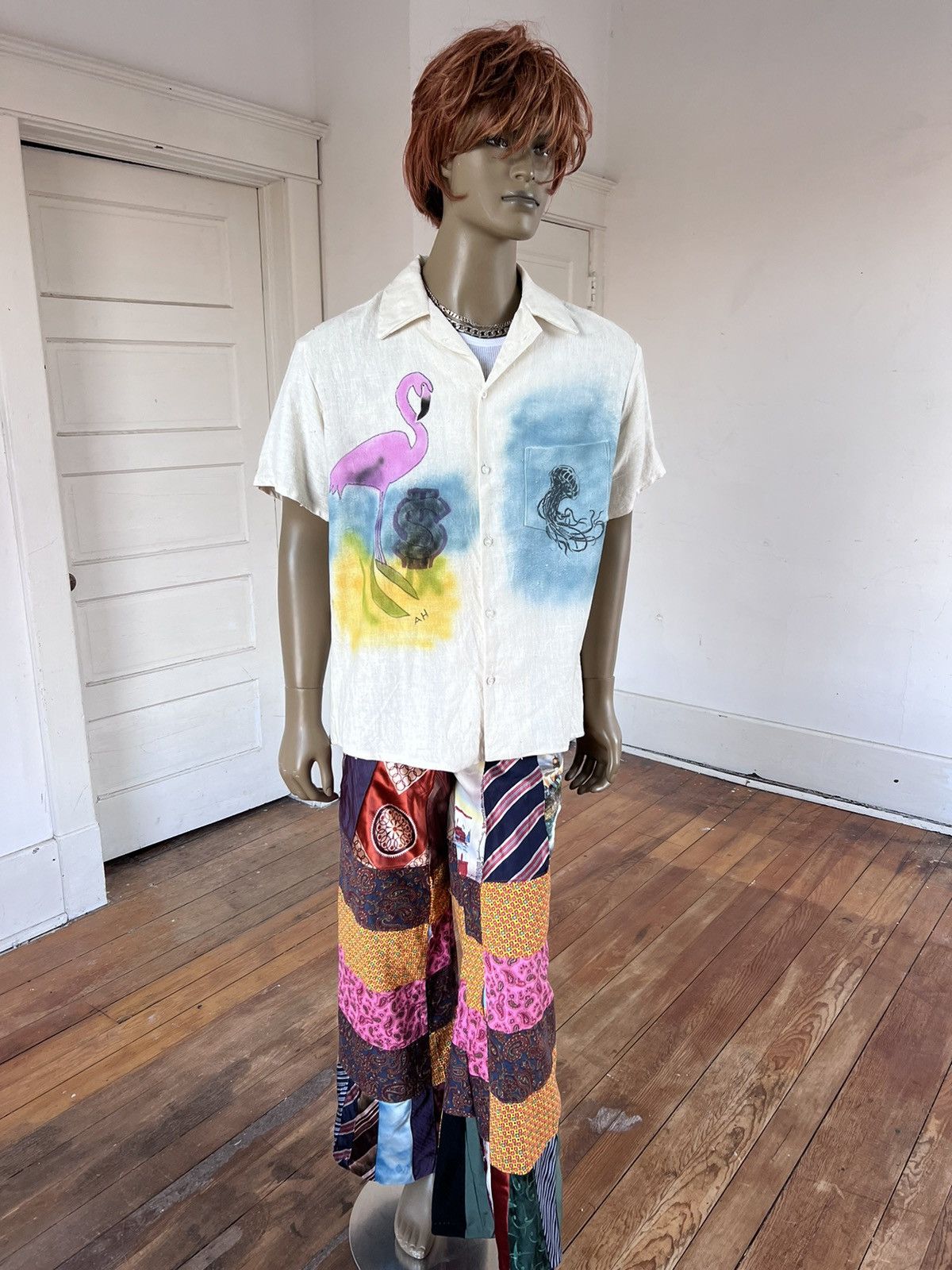 Other Flamingo Goat Hermans Hemp Mens Shirt Size US L / EU 52-54 / 3 - 1 Thumbnail