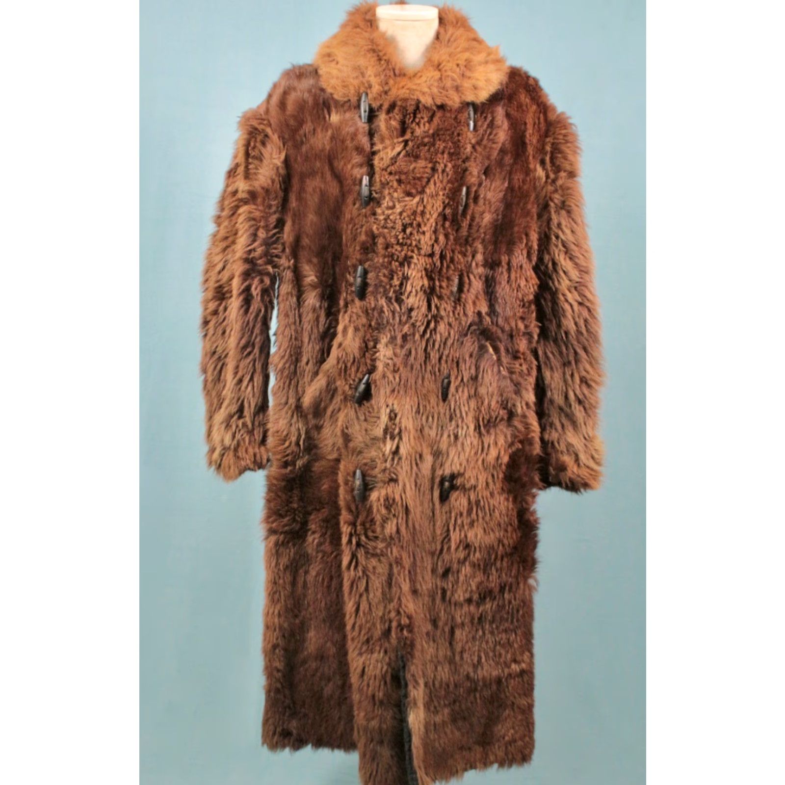 Vintage ANTIQUE Fur Coat Men's VTG Edwardian Brown 1900s long coat Sz M-L Fur Coat Mens Brown 1900s Edwardian VTG Antique Size US M / EU 48-50 / 2 - 2 Thumbnail
