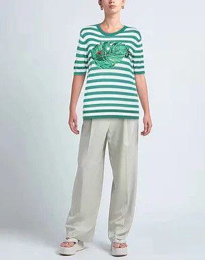 Dolce & Gabbana o1y0925 Cashmere Blend Sweater in Green/White Size XS / US 0-2 / IT 36-38 - 2 Thumbnail