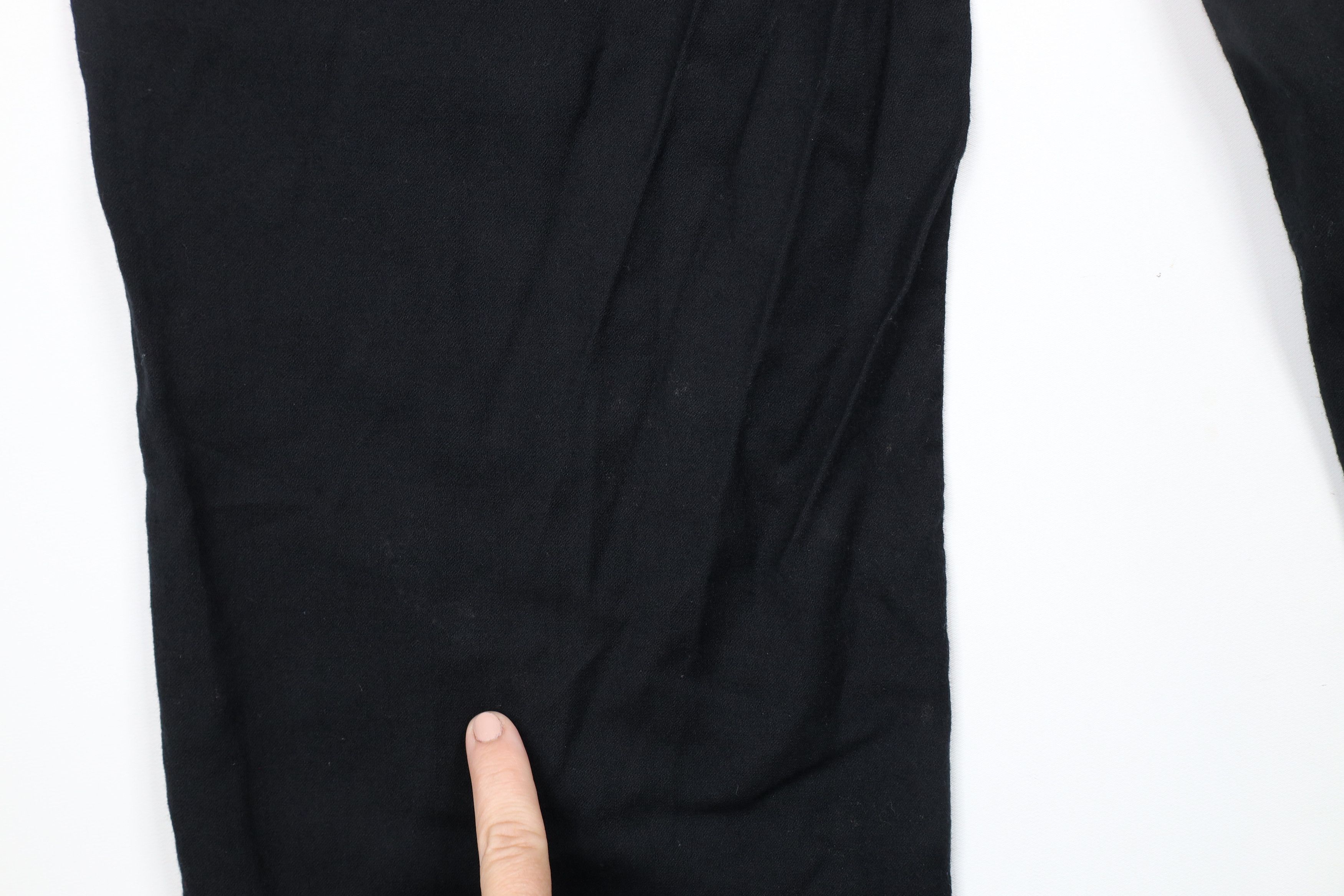 Lands' End × Vintage Vintage 90s Lands End Wide Leg Wool Chino Pants Black USA Size US 34 / EU 50 - 14 Thumbnail