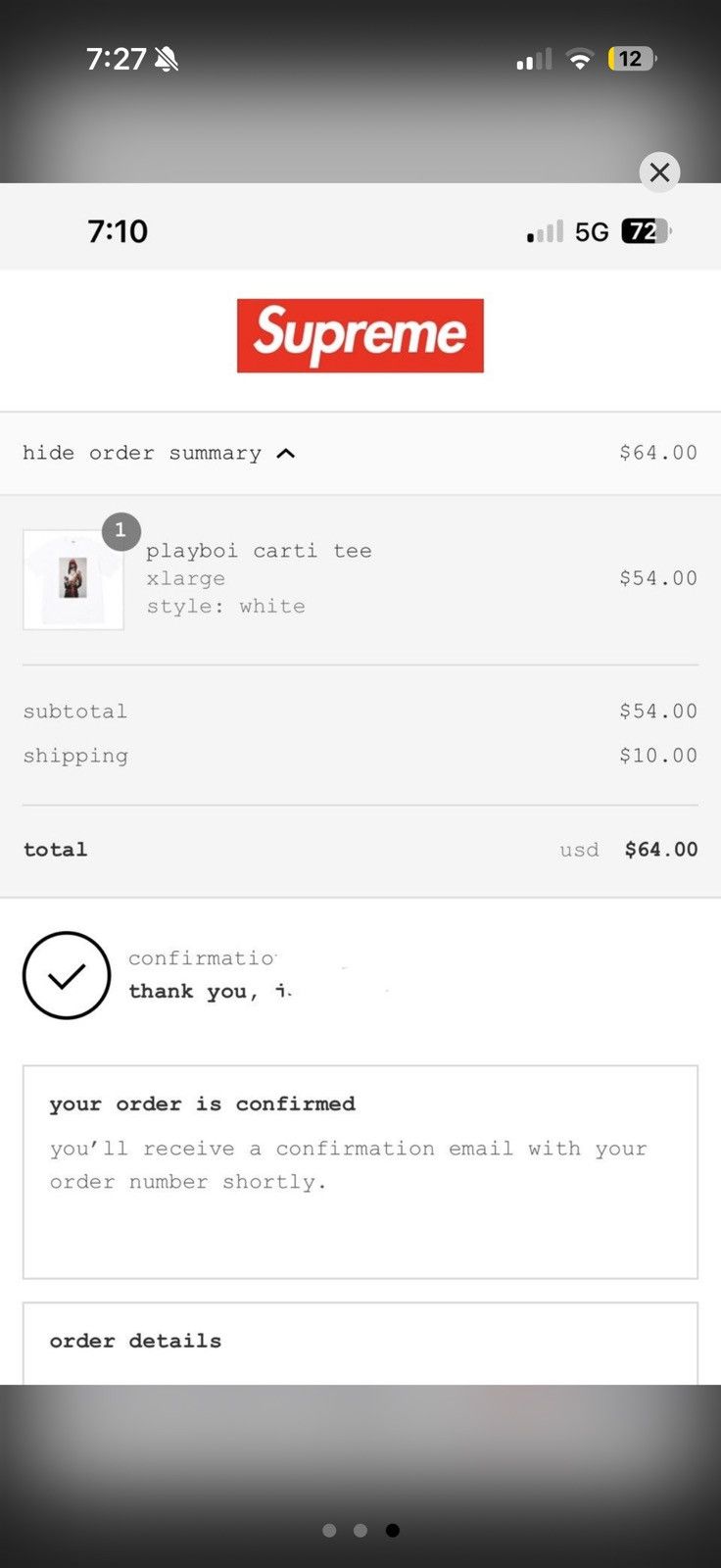 Supreme Supreme Playboi Carti Photo Tee Size US XL / EU 56 / 4 - 5 Thumbnail