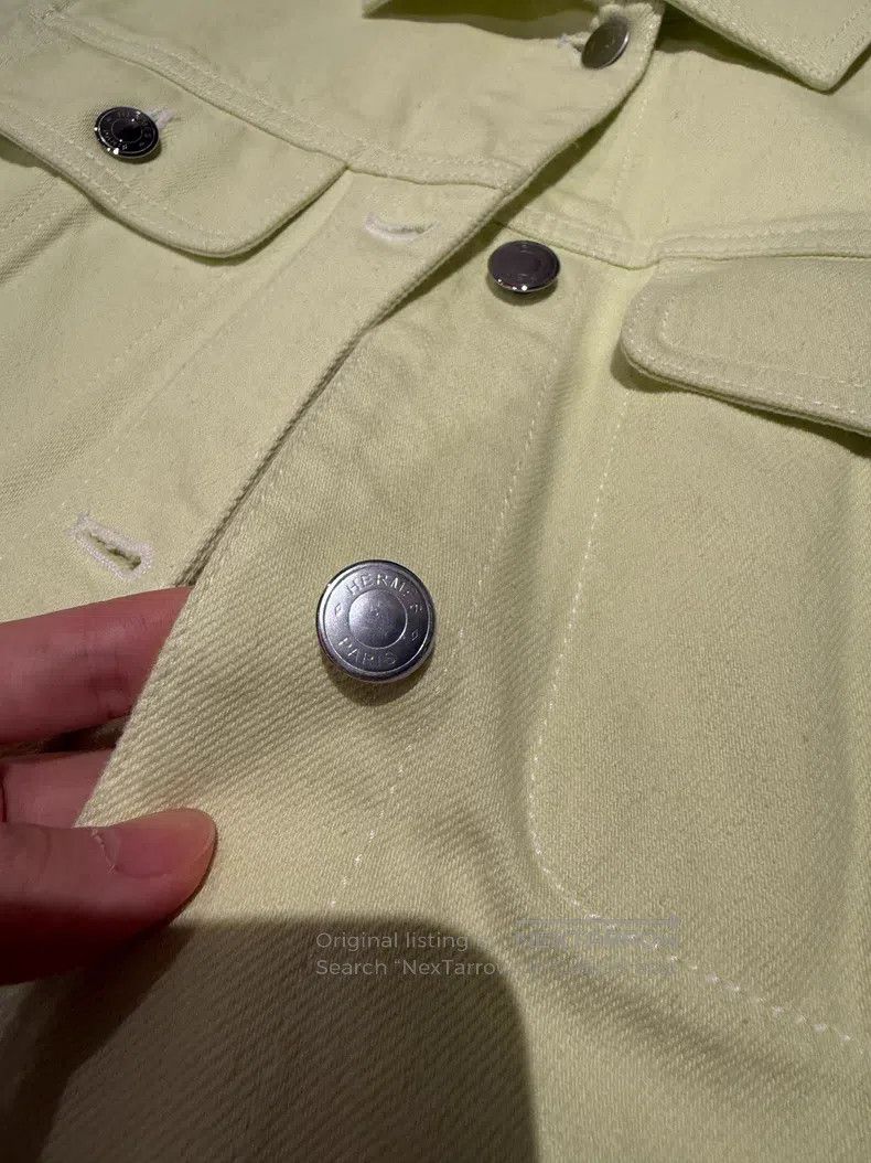 Hermes Hermes Bud Yellow Denim Jacket Size XS / US 0-2 / IT 36-38 - 5 Thumbnail
