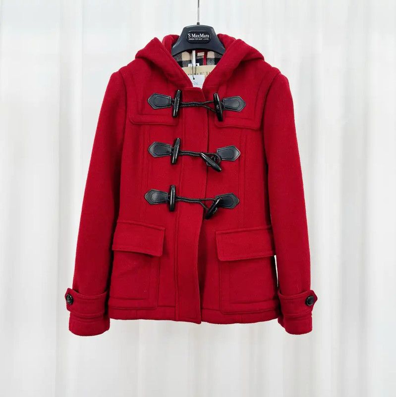 Burberry Burberry Red Wool Toggle Coat for Women Size M / US 6-8 / IT 42-44 - 1 Thumbnail