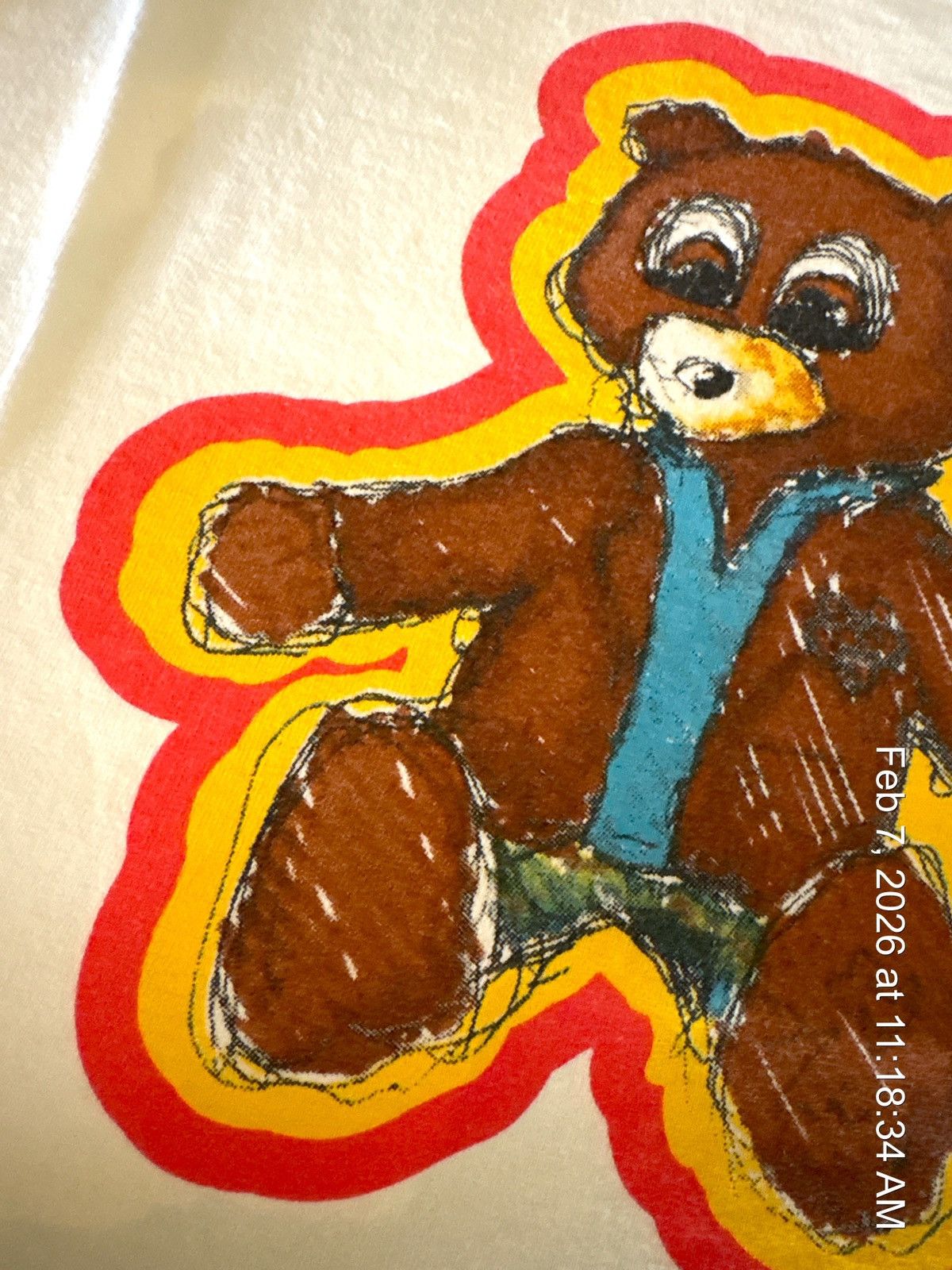 Kanye West RARE Kanye West Fan Club College Dropout Teddy Bear Sketch Size US L / EU 52-54 / 3 - 1 Thumbnail