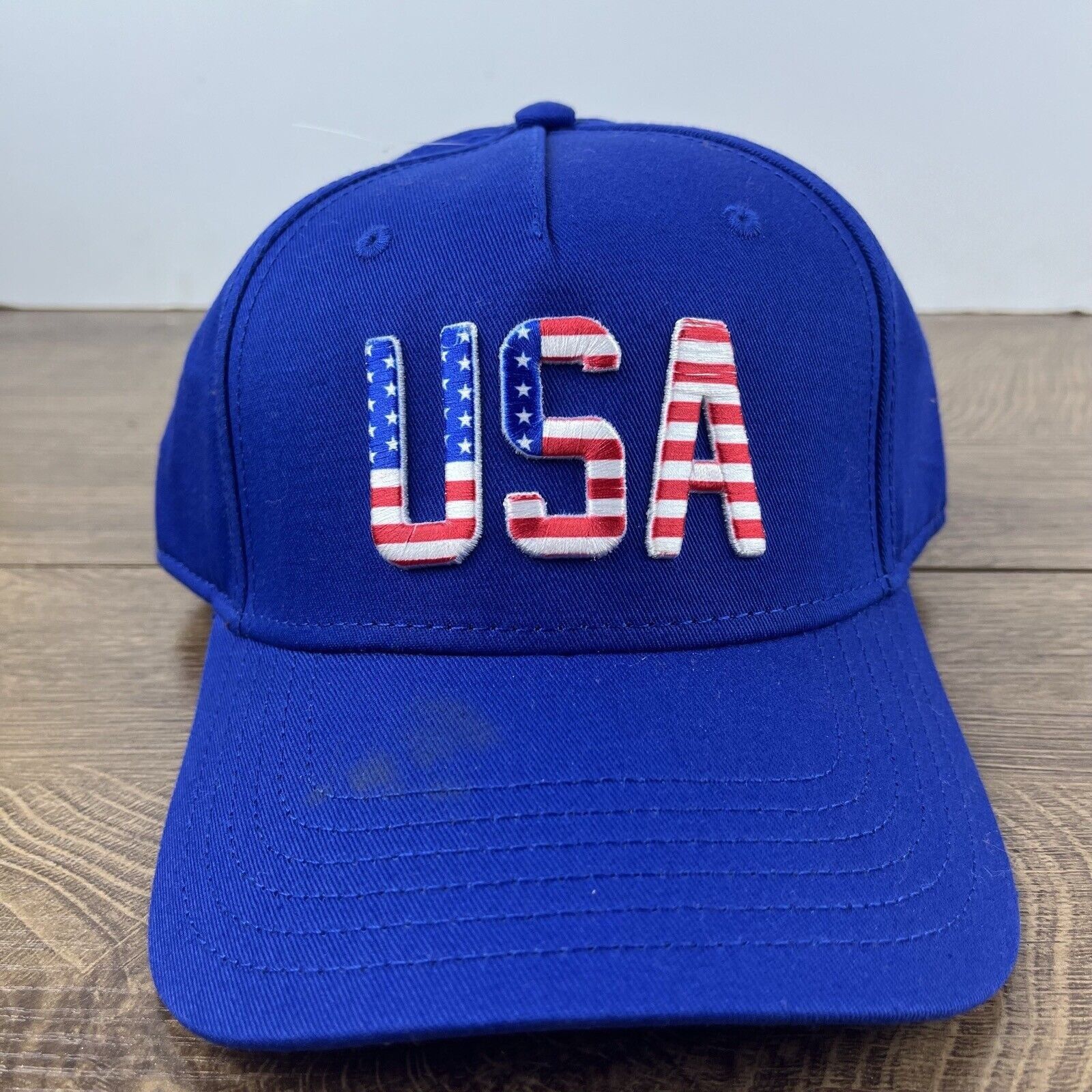 Other USA Blue Hat United States Hat Blue Cap Adjustable Blue Adul Size ONE SIZE - 2 Thumbnail