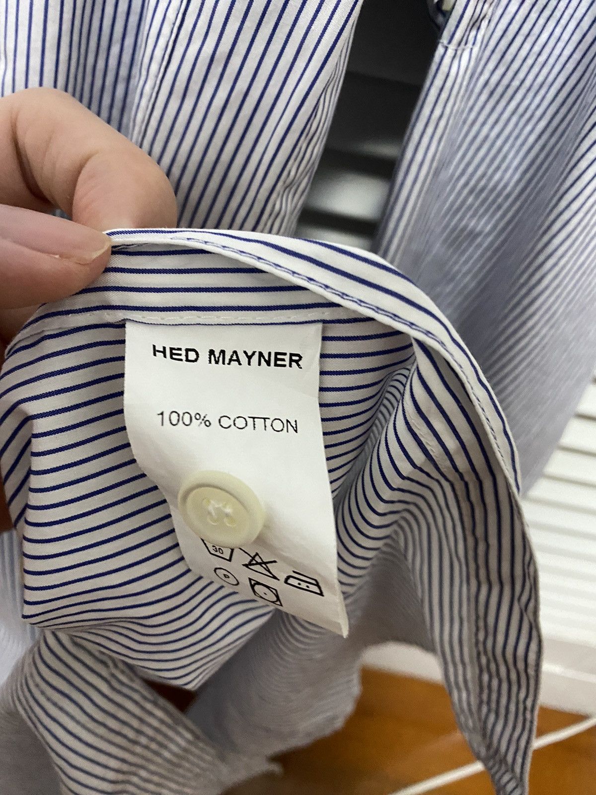 Hed Mayner Striped oversized shirt Size US S / EU 44-46 / 1 - 6 Thumbnail