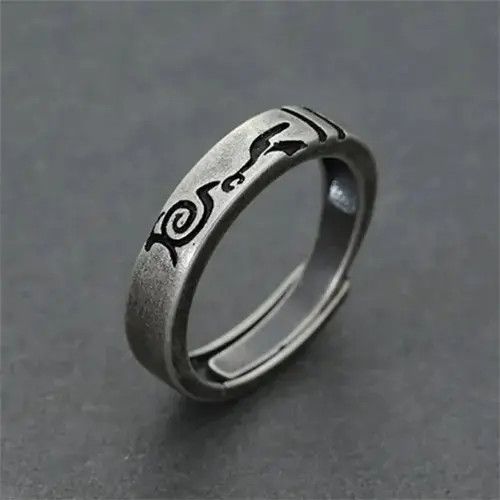 High Sport × Ring Of Fire Vintage Adjustable Retro S925 Male Index Finger Ring Size ONE SIZE - 4 Thumbnail