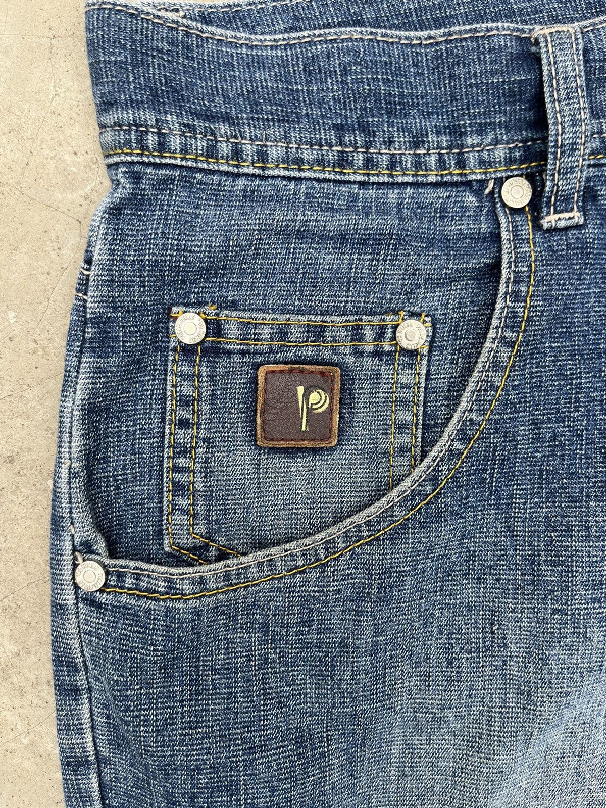 Japanese Brand 🌀RARE PELLE PELLE ICONIC YELLOW STITCHING AND COOL DESIGN Size US 34 / EU 50 - 6 Thumbnail
