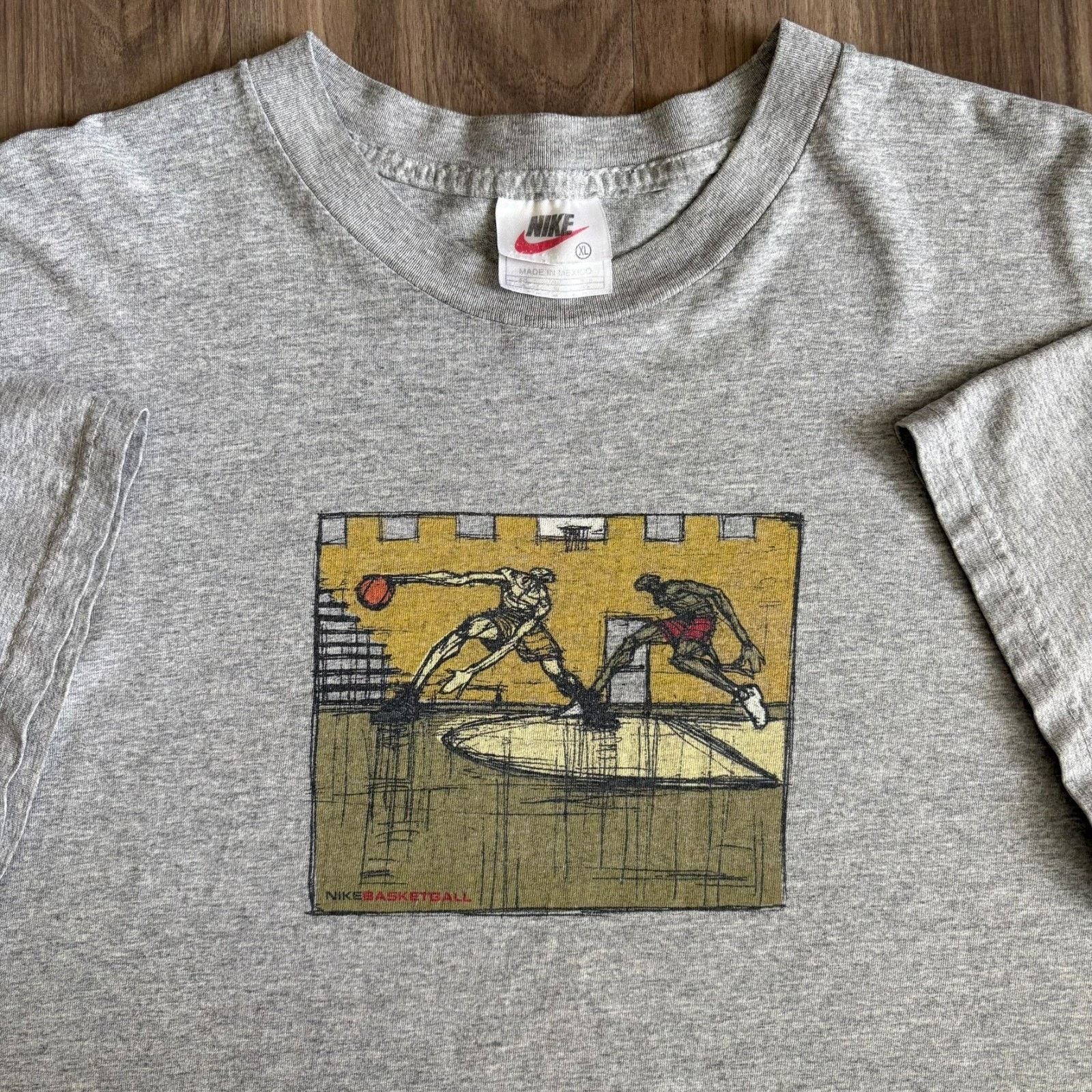 Nike Vintage Nike Basketball Art T-Shirt Men's Size XL White Tag Size US XL / EU 56 / 4 - 3 Thumbnail