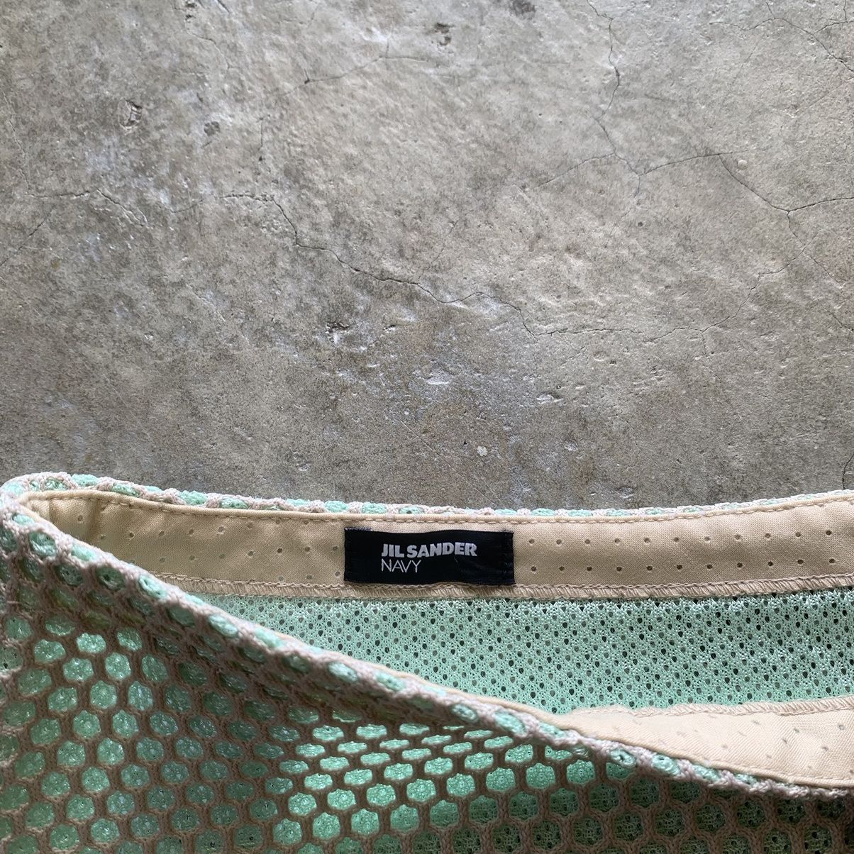Jil Sander Jil Sander Navy Mint Mesh A-Line Mini Skirt 32 Made in Italy Size 28" / US 6 / IT 42 - 7 Thumbnail