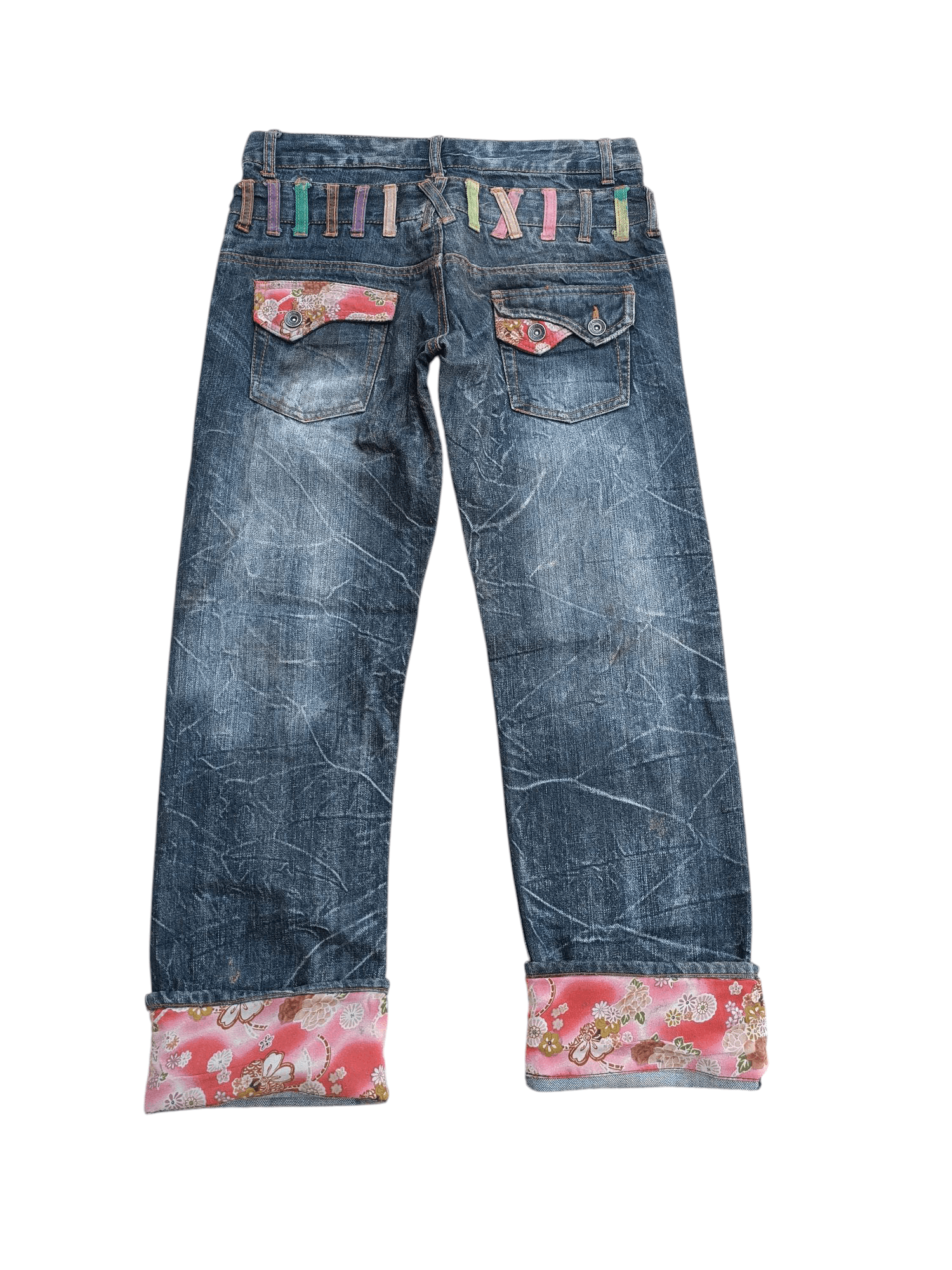 Hysteric Glamour × Japanese Brand × PPFM SICK🔥Nylaus Double Waist Floral Theme Denim E266 Size US 30 / EU 46 - 9 Thumbnail