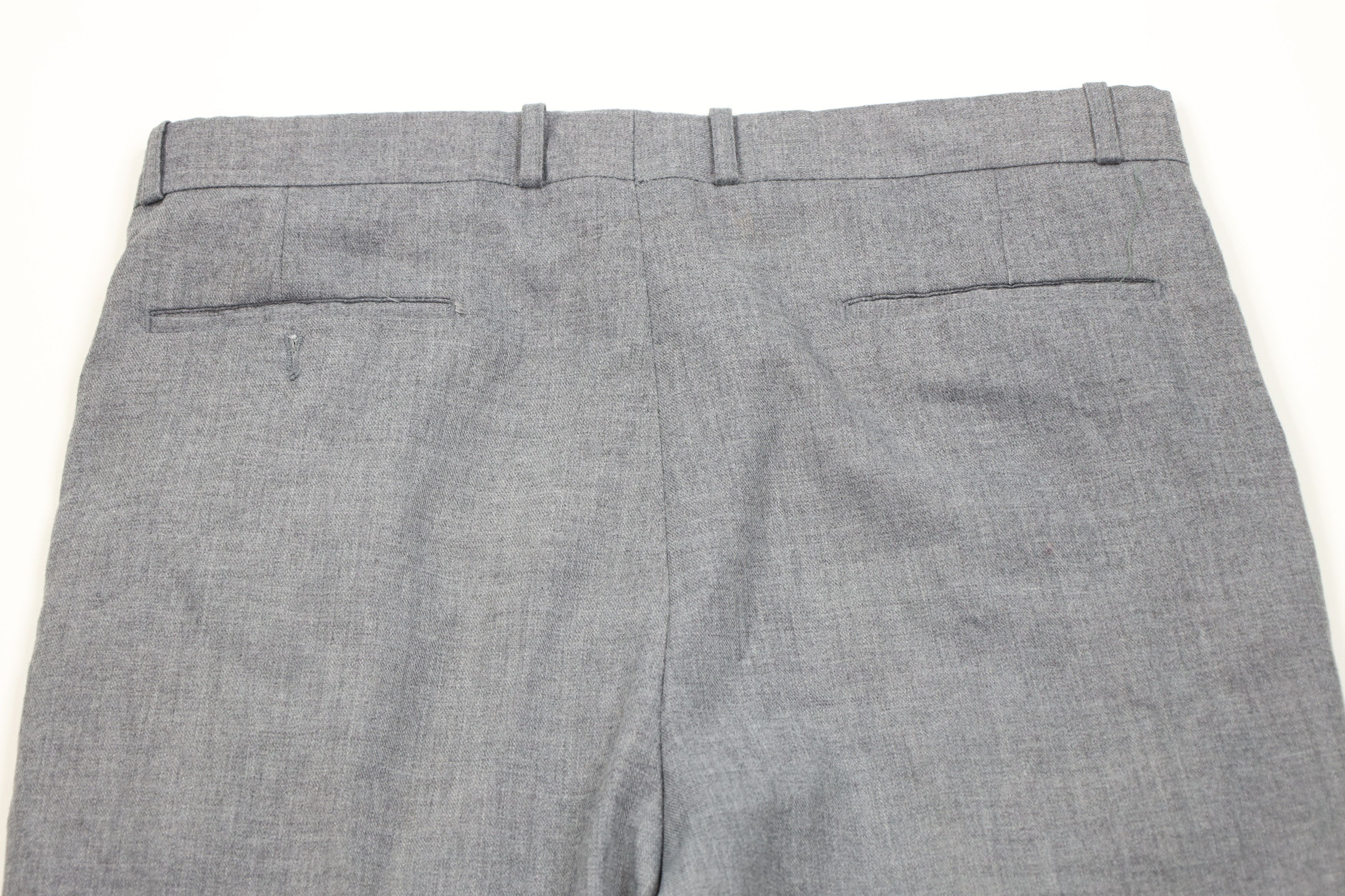 Vintage Vintage 70s Streetwear Chambray Wide Leg Chino Pants Gray Size US 34 / EU 50 - 11 Thumbnail