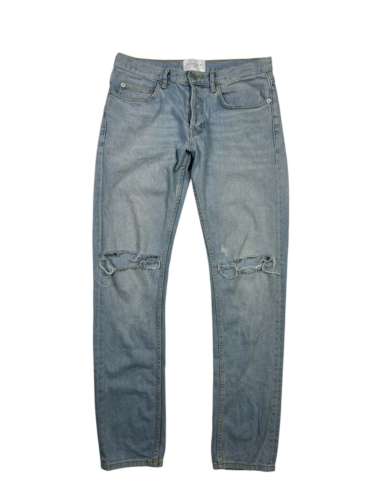 Sandro Sandro Etroit Streetwear Blue Denim Jeans Men’s Size US 31 - 1 Thumbnail