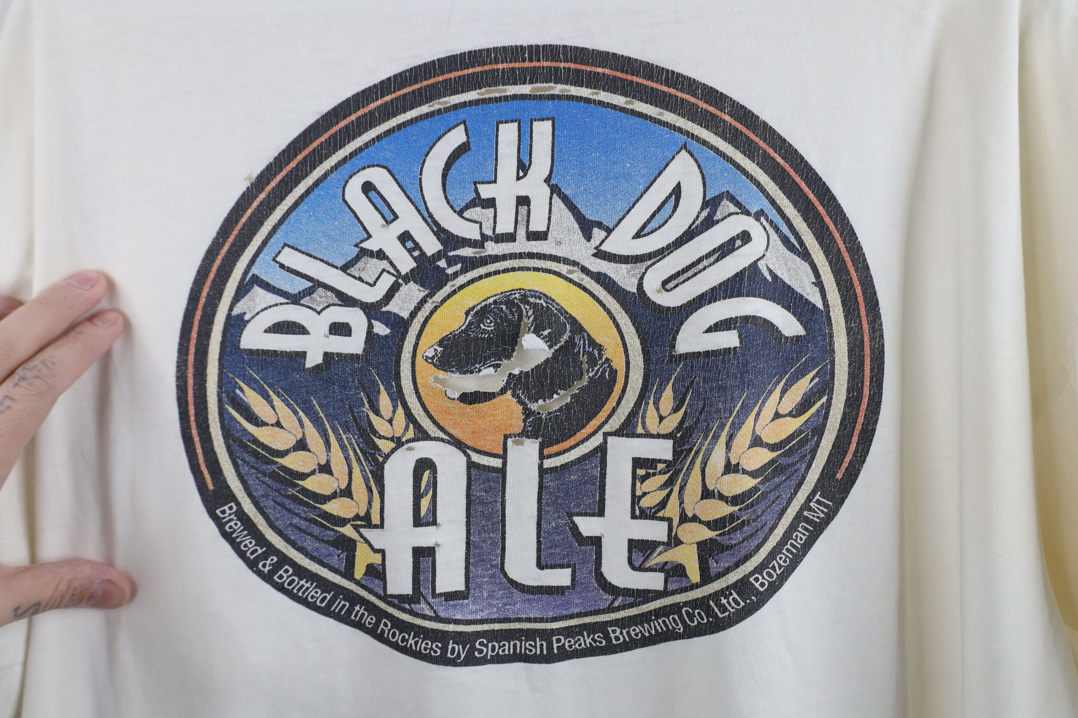 Vintage Vintage 90s Whiners Black Dog Ale Beer Short Sleeve T-Shirt Size US XL / EU 56 / 4 - 9 Thumbnail