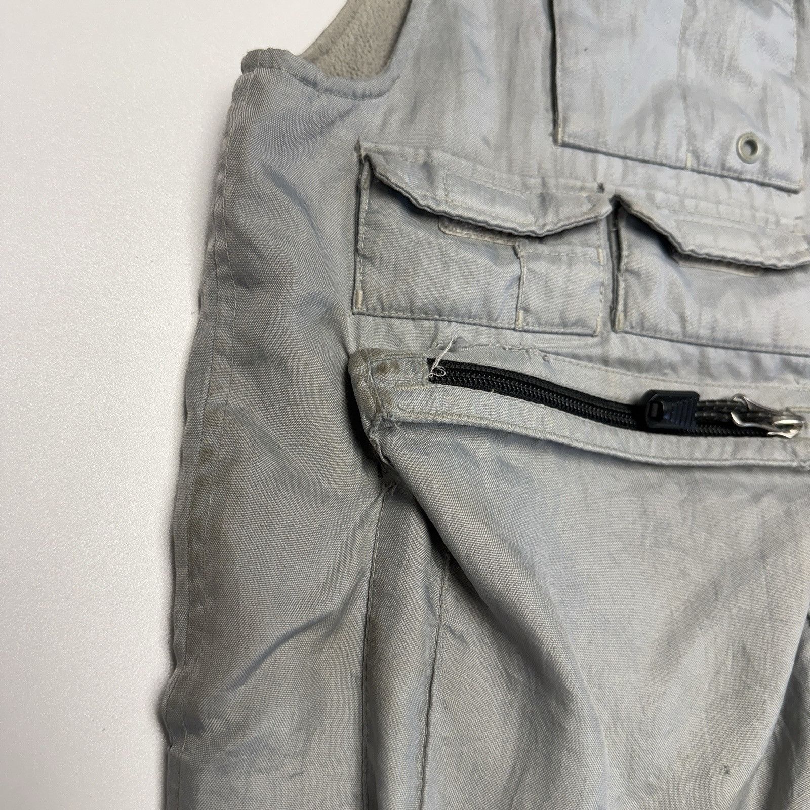 Gap GAP Fleece Lined Quilted Full Zip Nylon Utility Vest in Gray Size US S / EU 44-46 / 1 - 7 Thumbnail