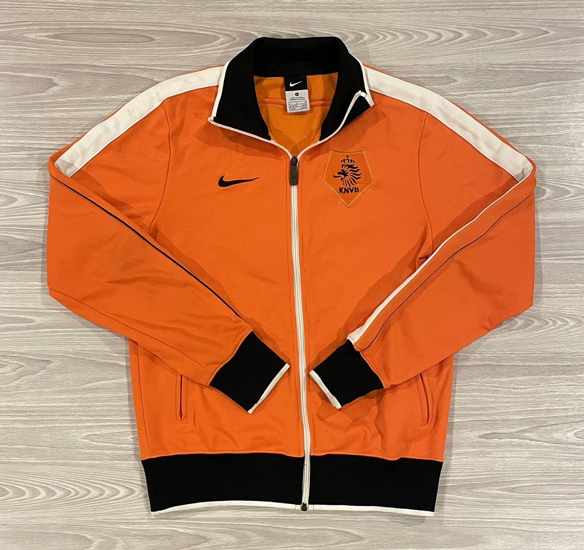 Nike Netherlands Football Soccer Jacket Orange Men's Small